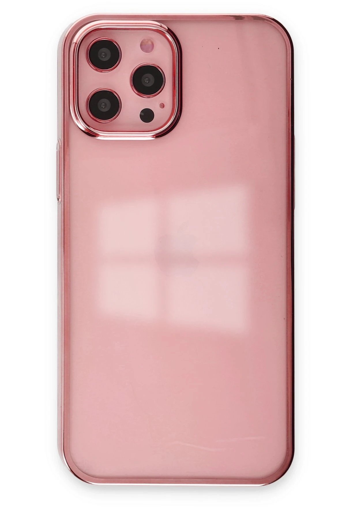 iPhone 12 Pro Max Kılıf Element Silikon - Pembe-(5796)