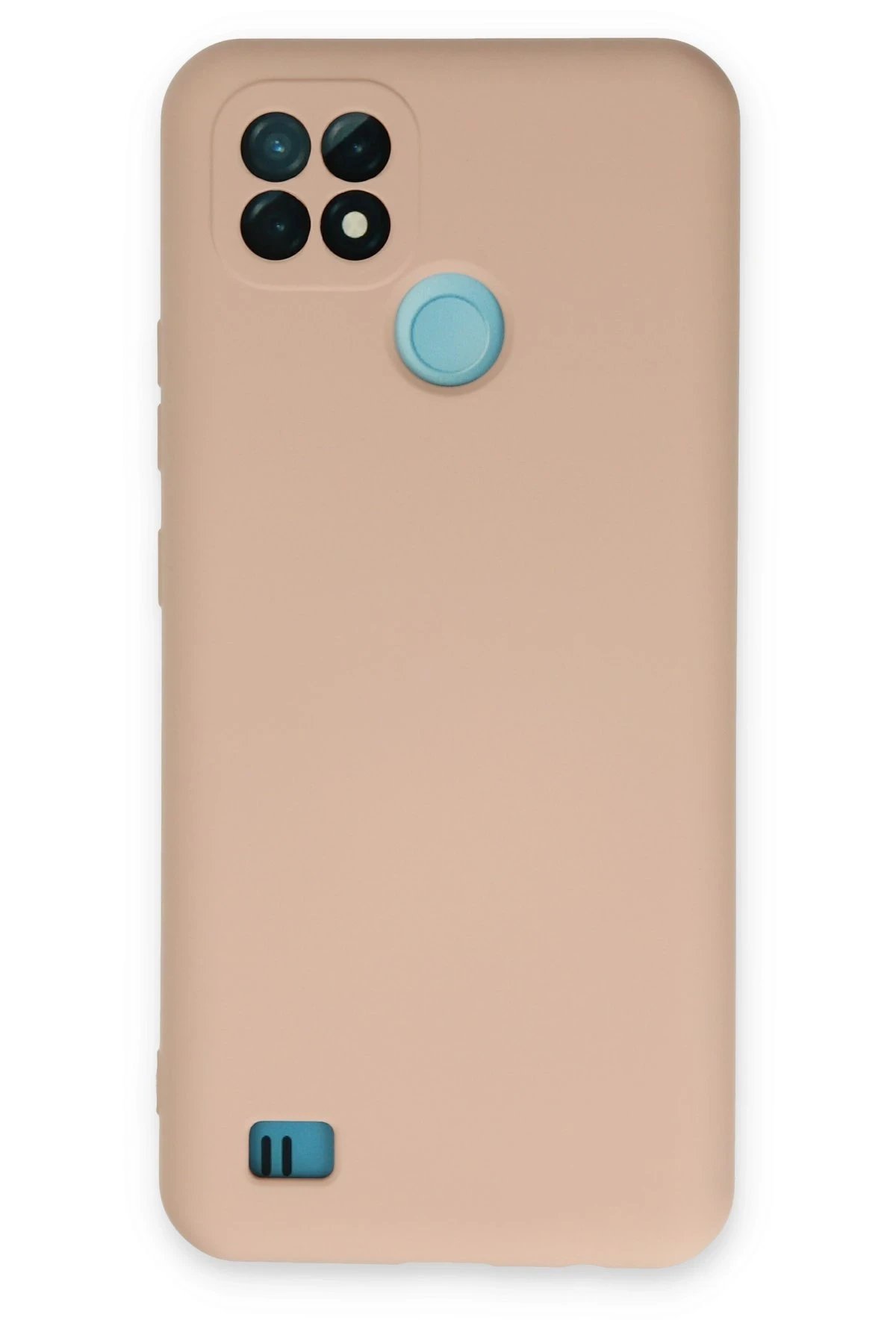 Realme C21 Kılıf Nano içi Kadife Silikon - Pudra-(5796)