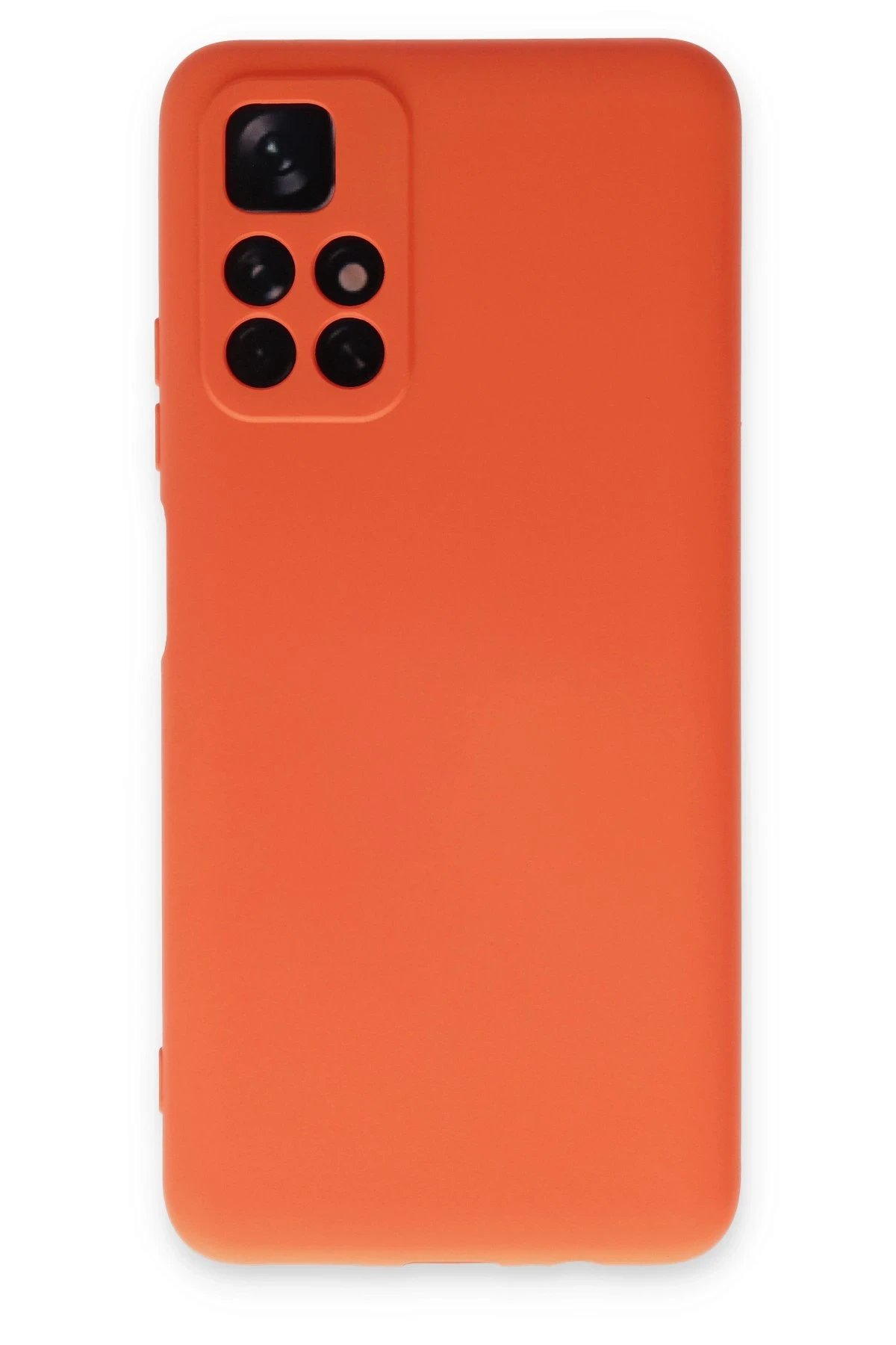 Xiaomi Redmi Note 11T Kılıf Nano içi Kadife Silikon - Turuncu-(5796)