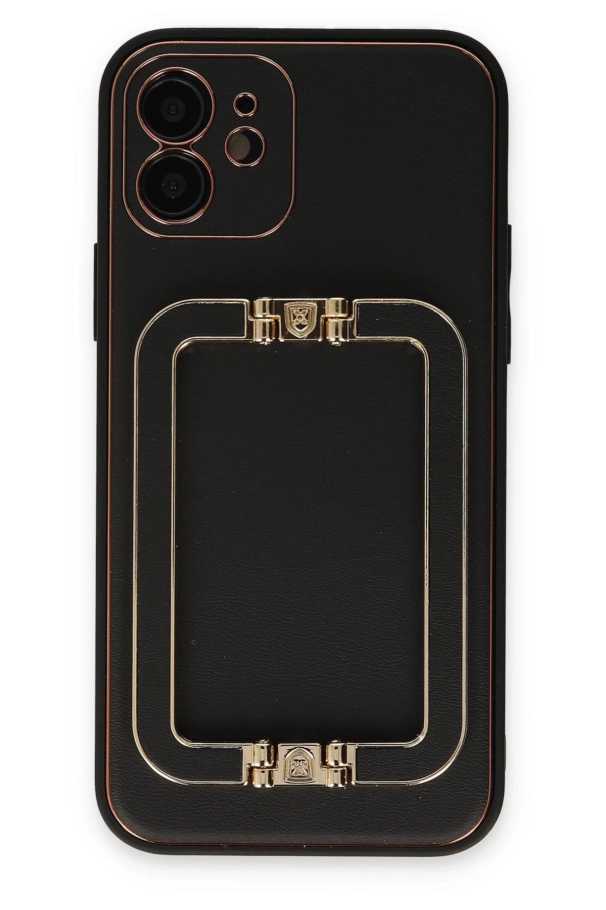 iPhone 12 Kılıf Coco Elit Kapak - Siyah-(5796)