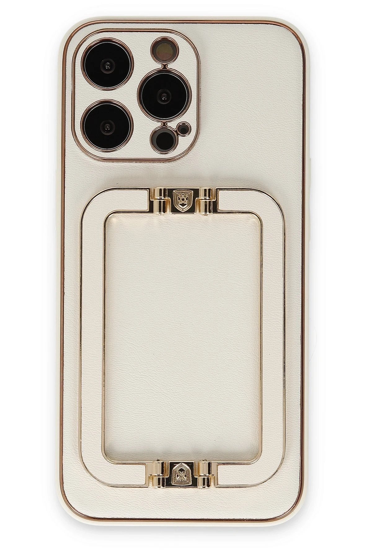 iPhone 13 Pro Max Kılıf Coco Elit Kapak - Beyaz-(5796)