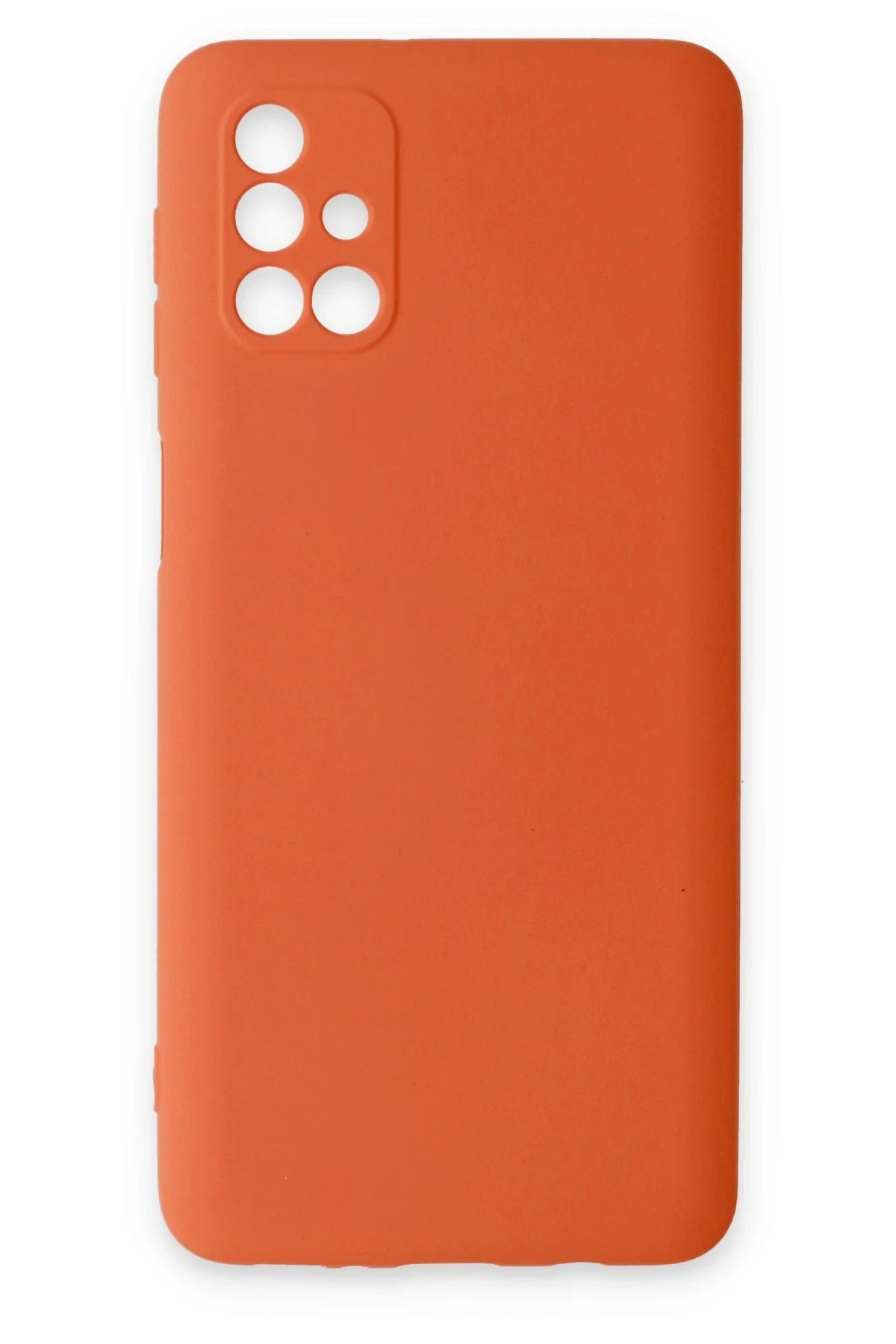 Samsung Galaxy M31S Kılıf Nano içi Kadife Silikon - Turuncu-(5796)