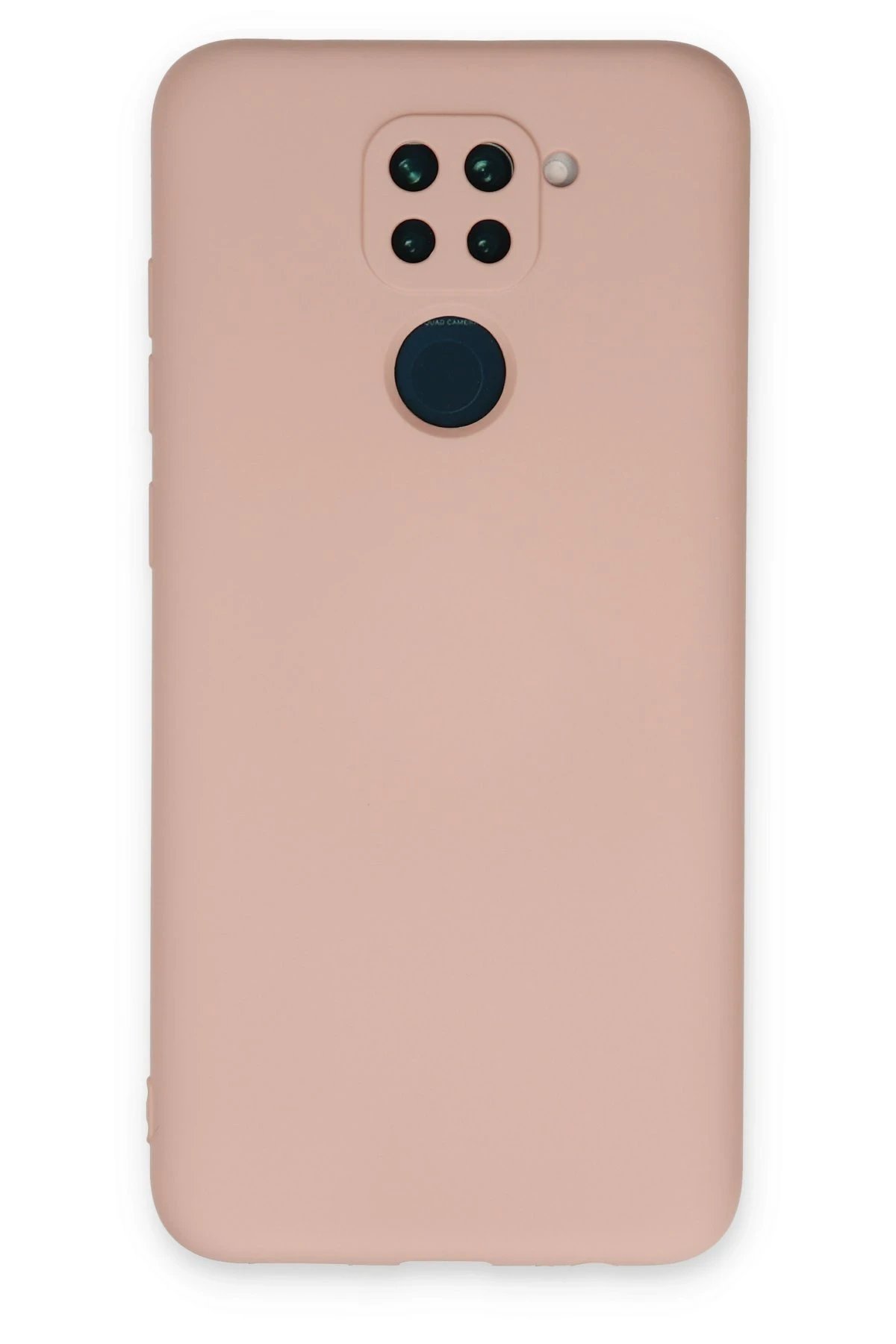 Xiaomi Redmi Note 9 Kılıf Nano içi Kadife Silikon - Pudra-(5796)