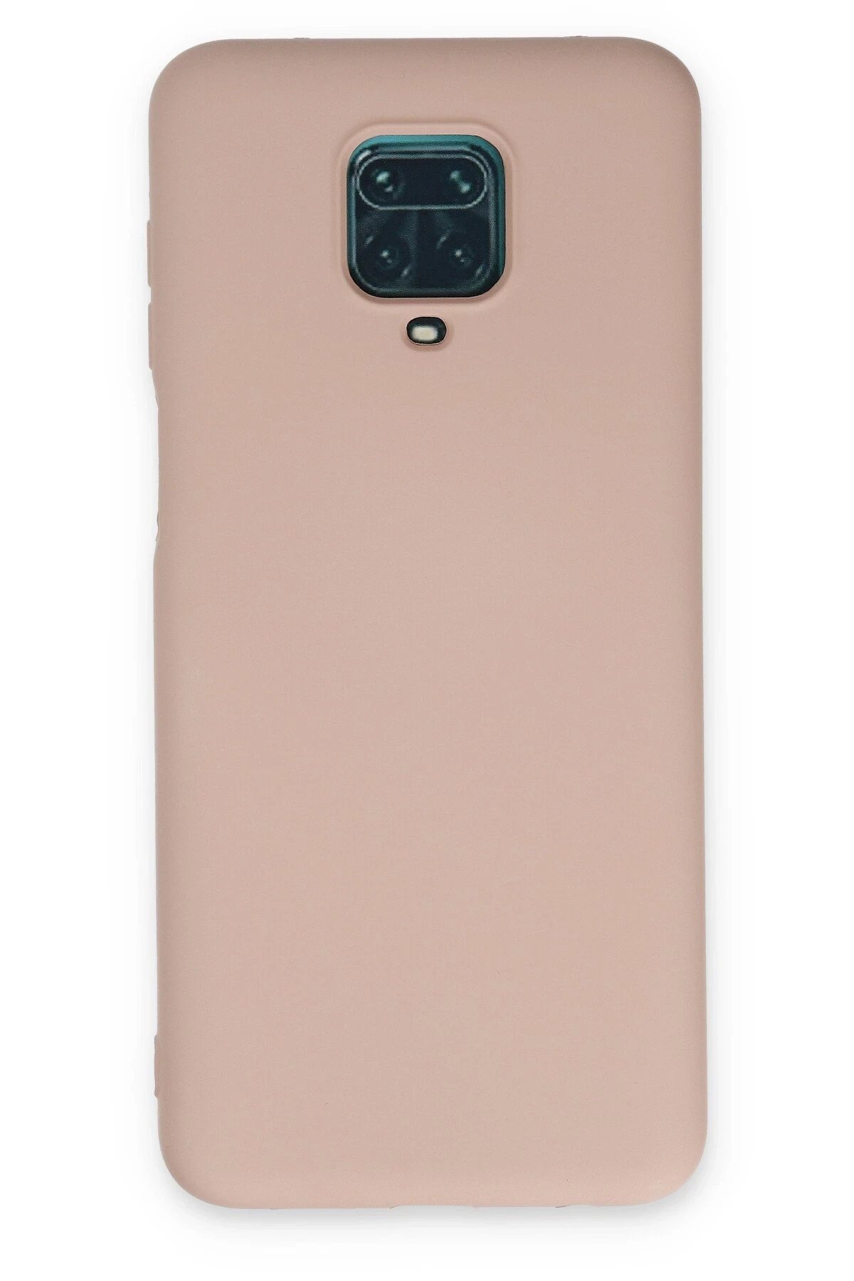 Xiaomi Redmi Note 9 Pro Kılıf Nano içi Kadife Silikon - Pudra-(5796)