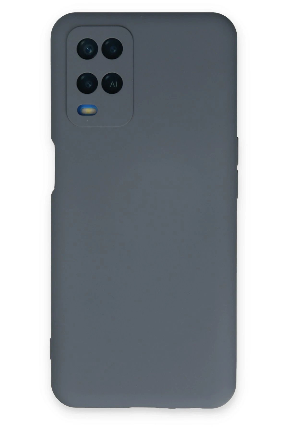 Oppo A54 4G Kılıf Nano içi Kadife Silikon - Gri-(5796)