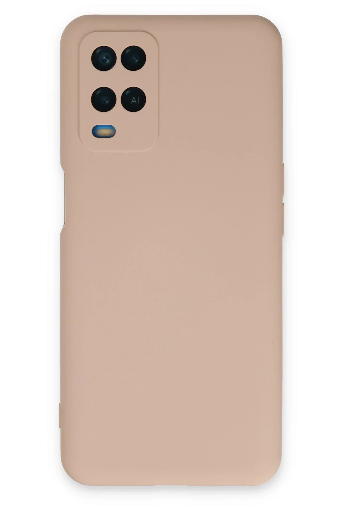Oppo A54 4G Kılıf Nano içi Kadife Silikon - Pudra-(5796)