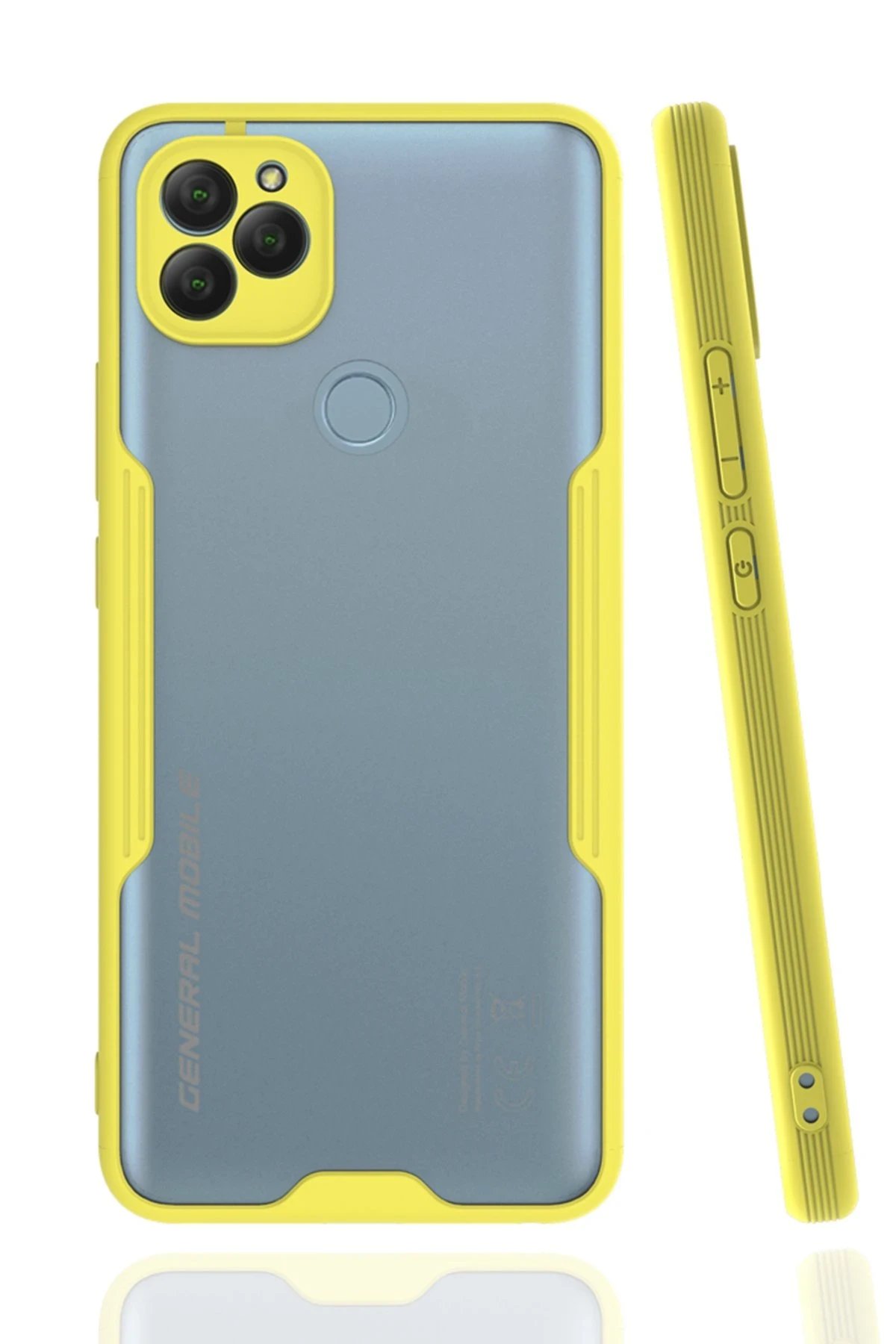 General Mobile GM 22 Kılıf Platin Silikon - Sarı-(5796)