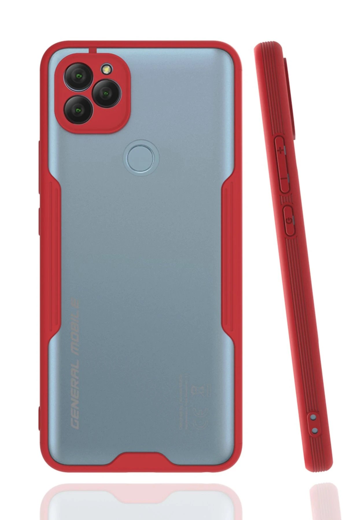 General Mobile GM 22 Kılıf Platin Silikon - Kırmızı-(5796)