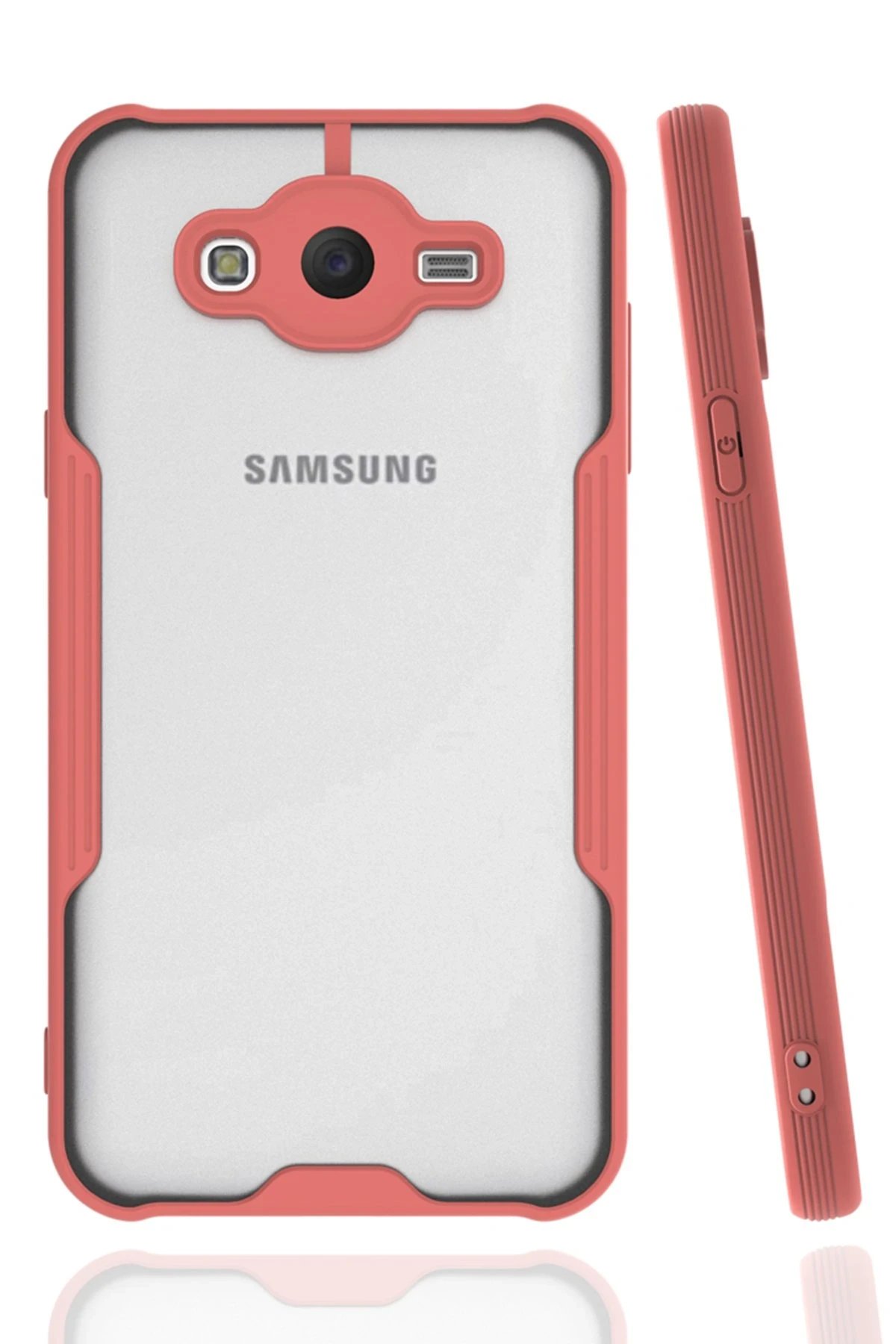 Samsung Galaxy J7 Kılıf Platin Silikon - Pembe-(5796)