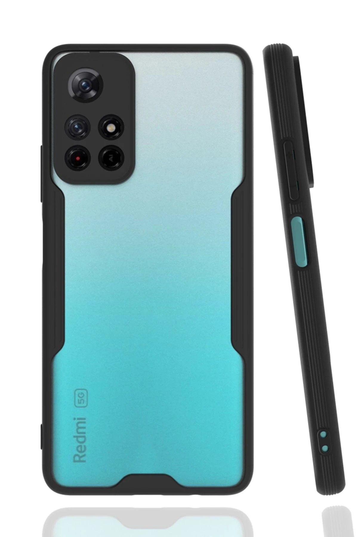 Xiaomi Redmi Note 11T Kılıf Platin Silikon - Siyah-(5796)