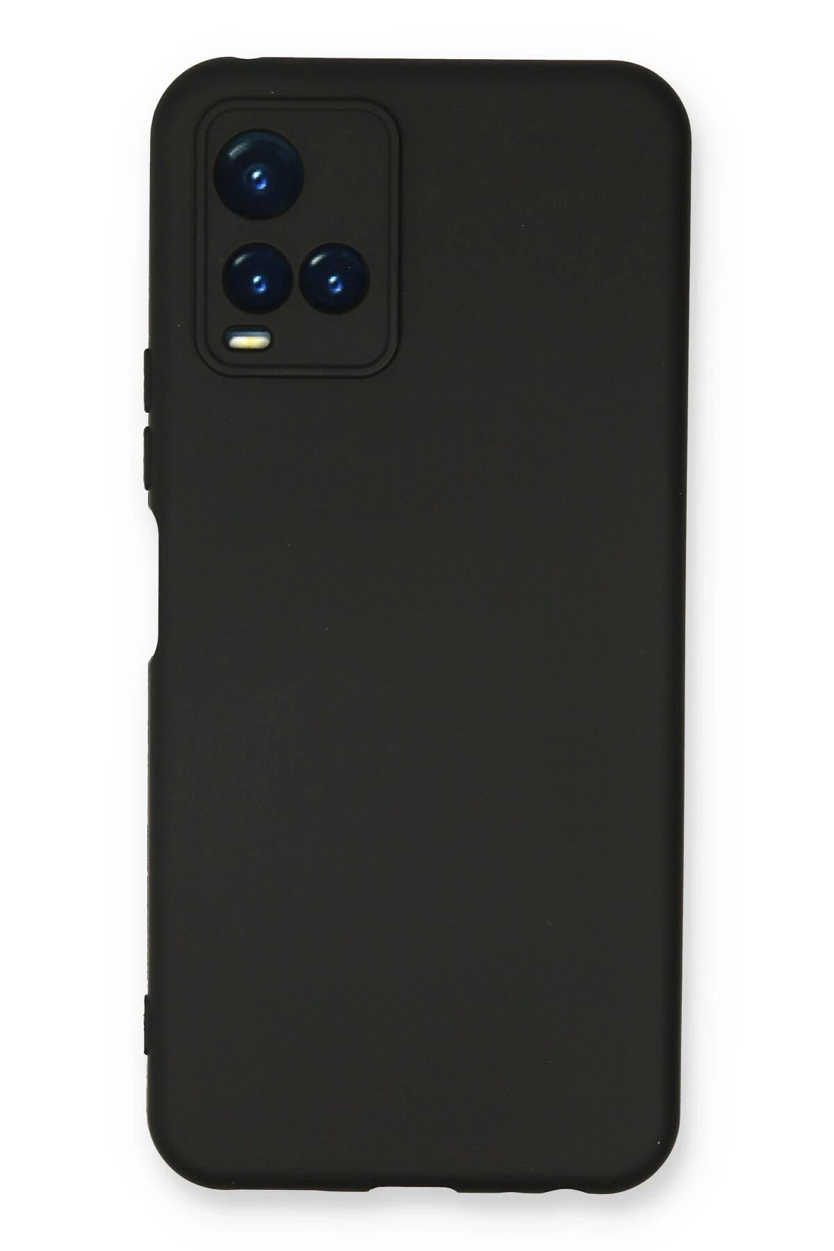 Vivo Y21S Kılıf Nano içi Kadife Silikon - Siyah-(5796)