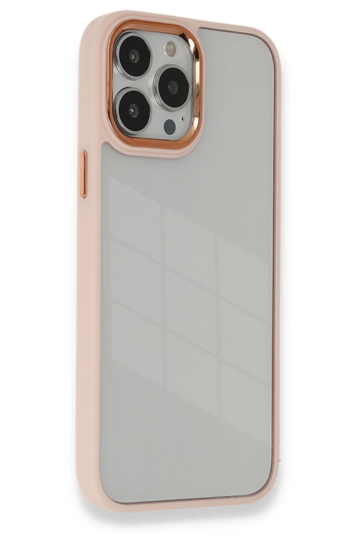 iPhone 13 Pro Kılıf Dora Kapak - Pudra-(5796)