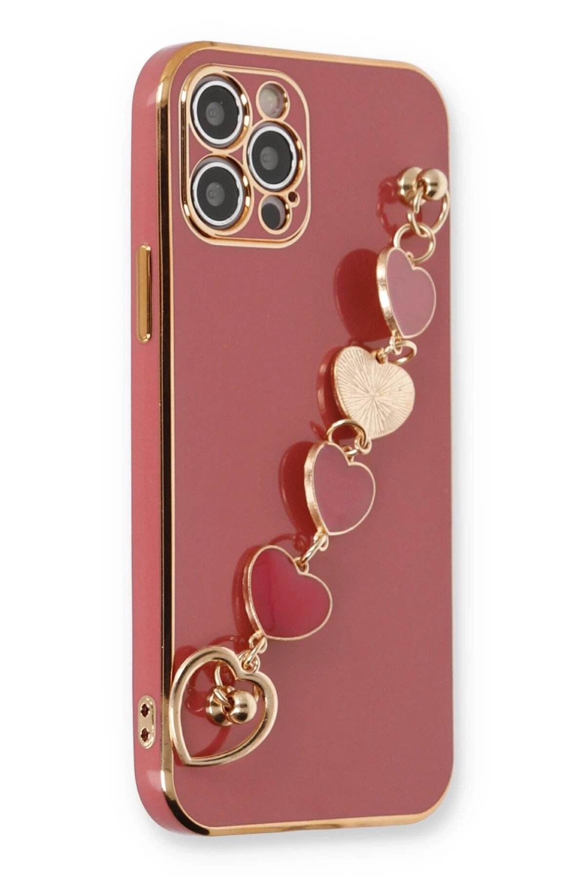 iPhone 12 Pro Kılıf Esila Silikon - Kırmızı-(5796)