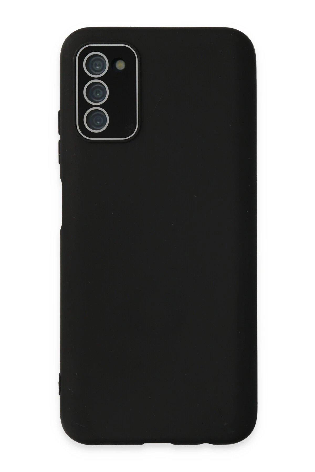 Samsung Galaxy A03S Kılıf Lansman Glass Kapak - Siyah-(5796)