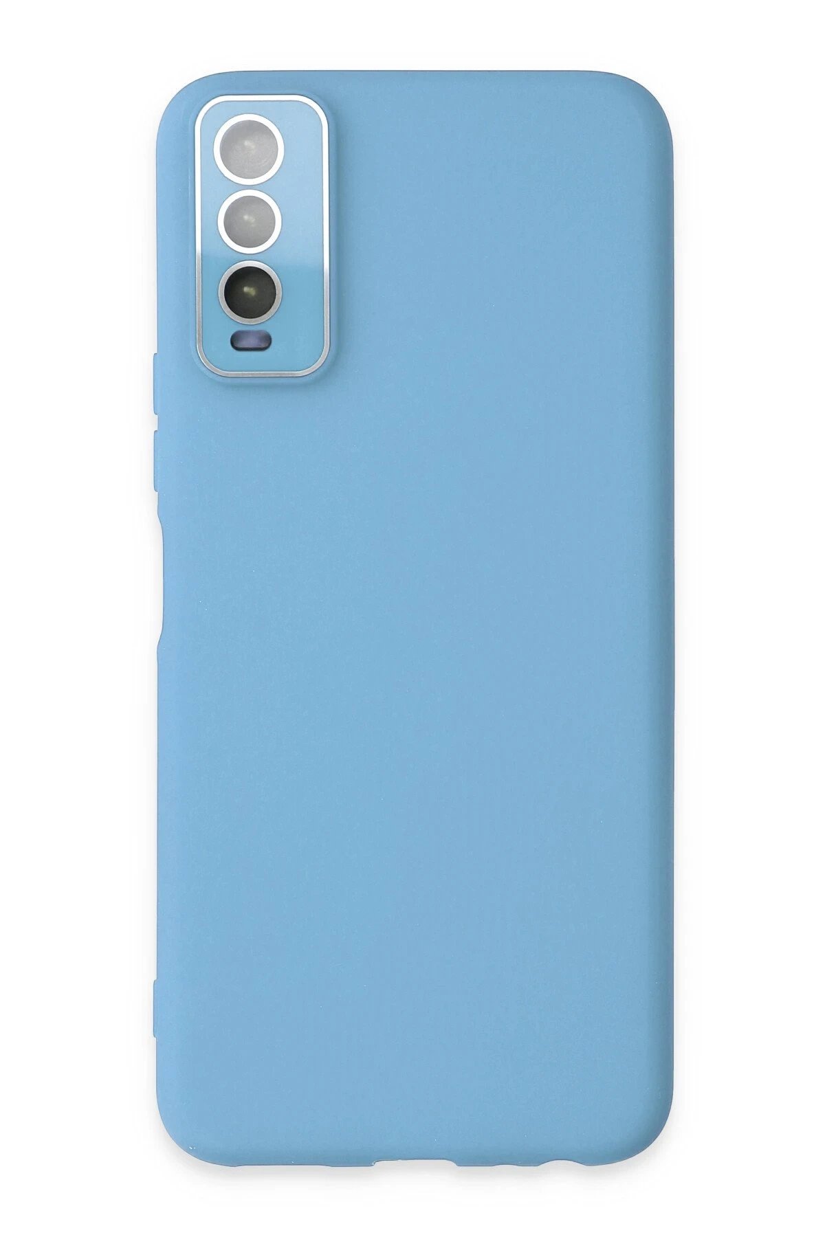 Vivo Y11S Kılıf Lansman Glass Kapak - Mavi-(5796)