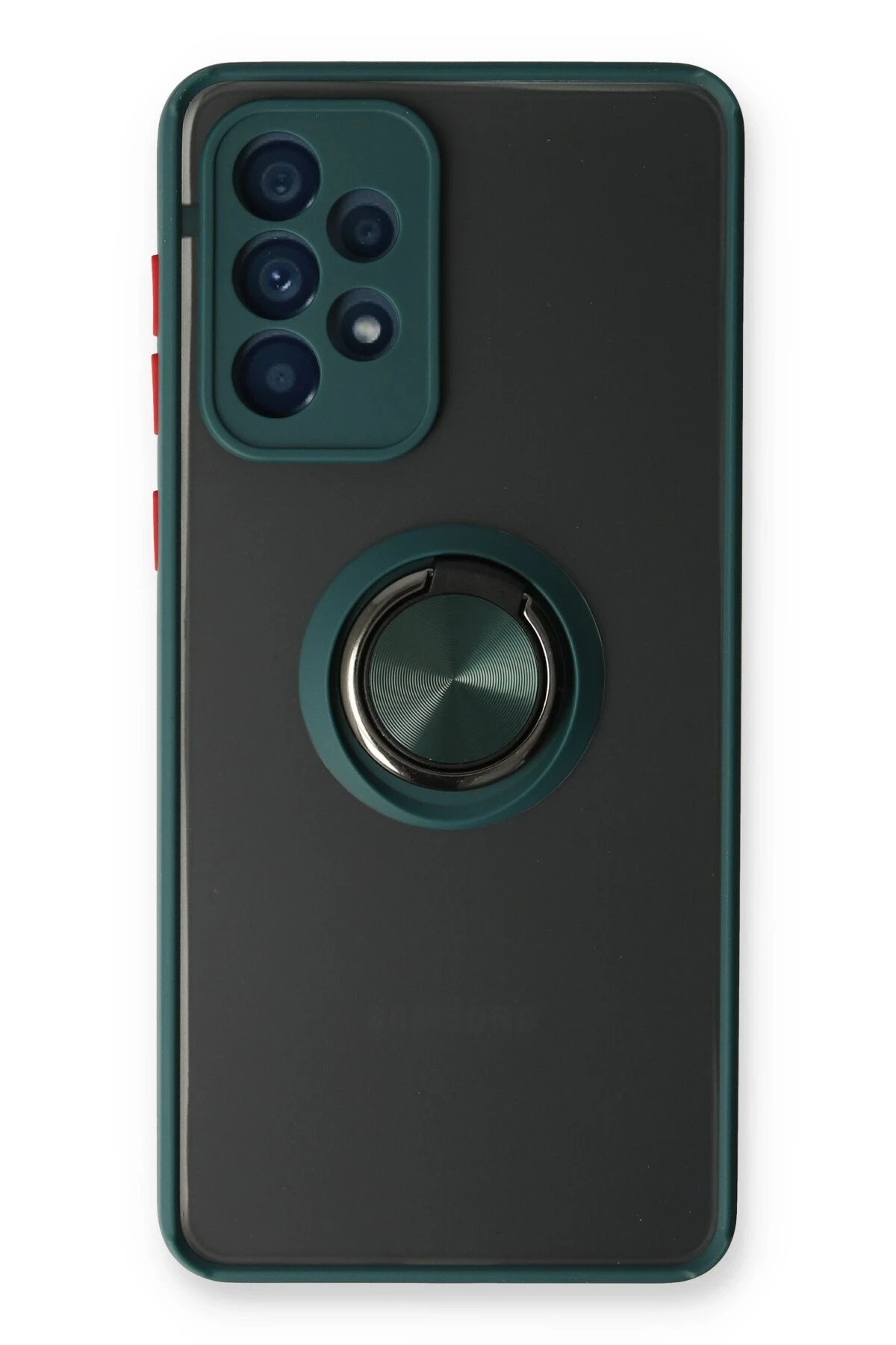 Samsung Galaxy A13 4G Kılıf Montreal Yüzüklü Silikon Kapak - Yeşil-(5796)