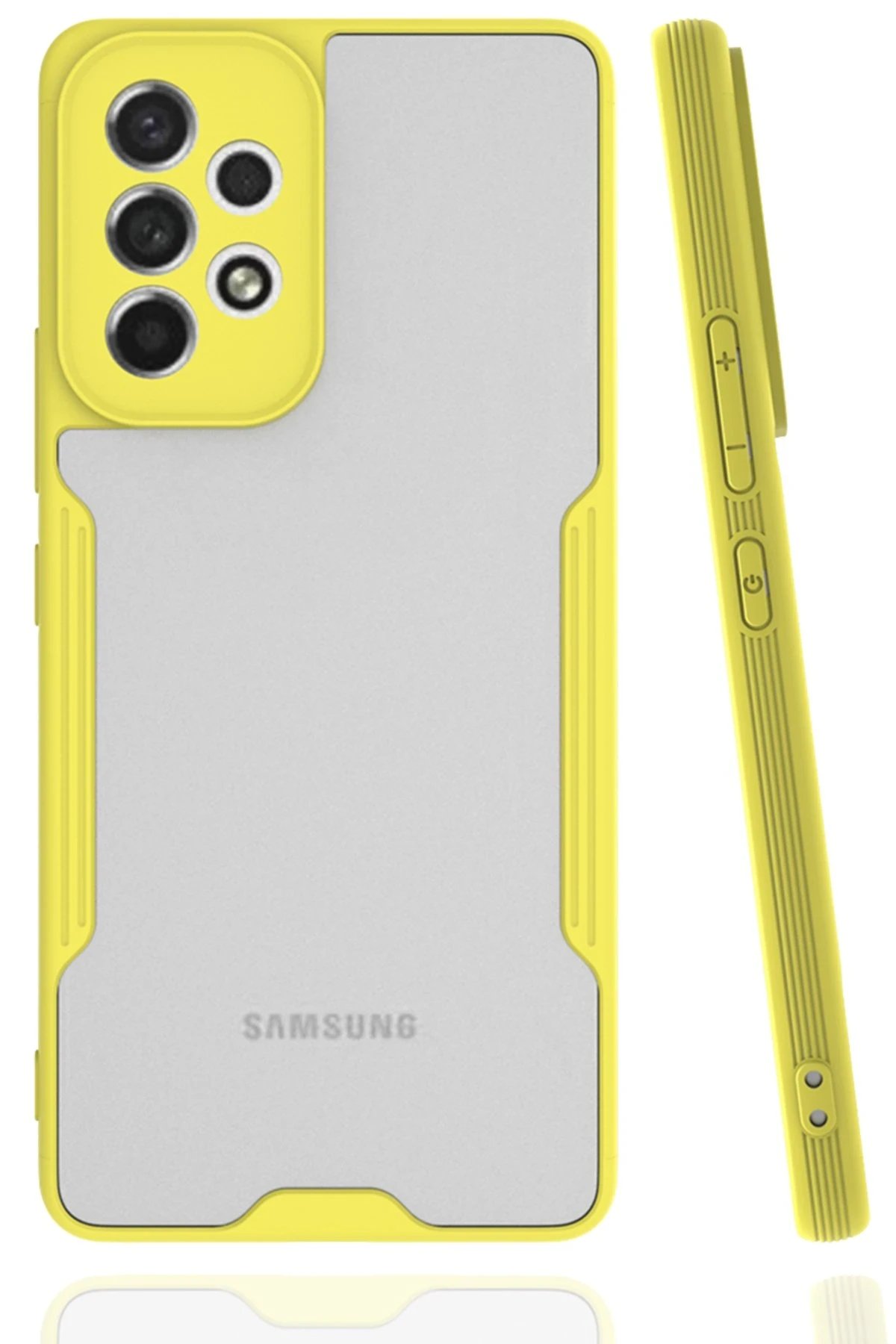 Samsung Galaxy A33 5G Kılıf Platin Silikon - Sarı-(5796)