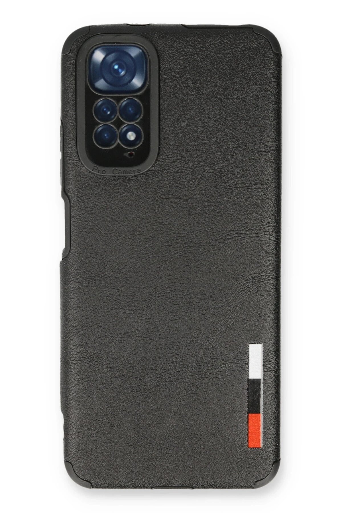 Xiaomi Redmi Note 11 Kılıf Loop Deri Silikon - Siyah-(5796)