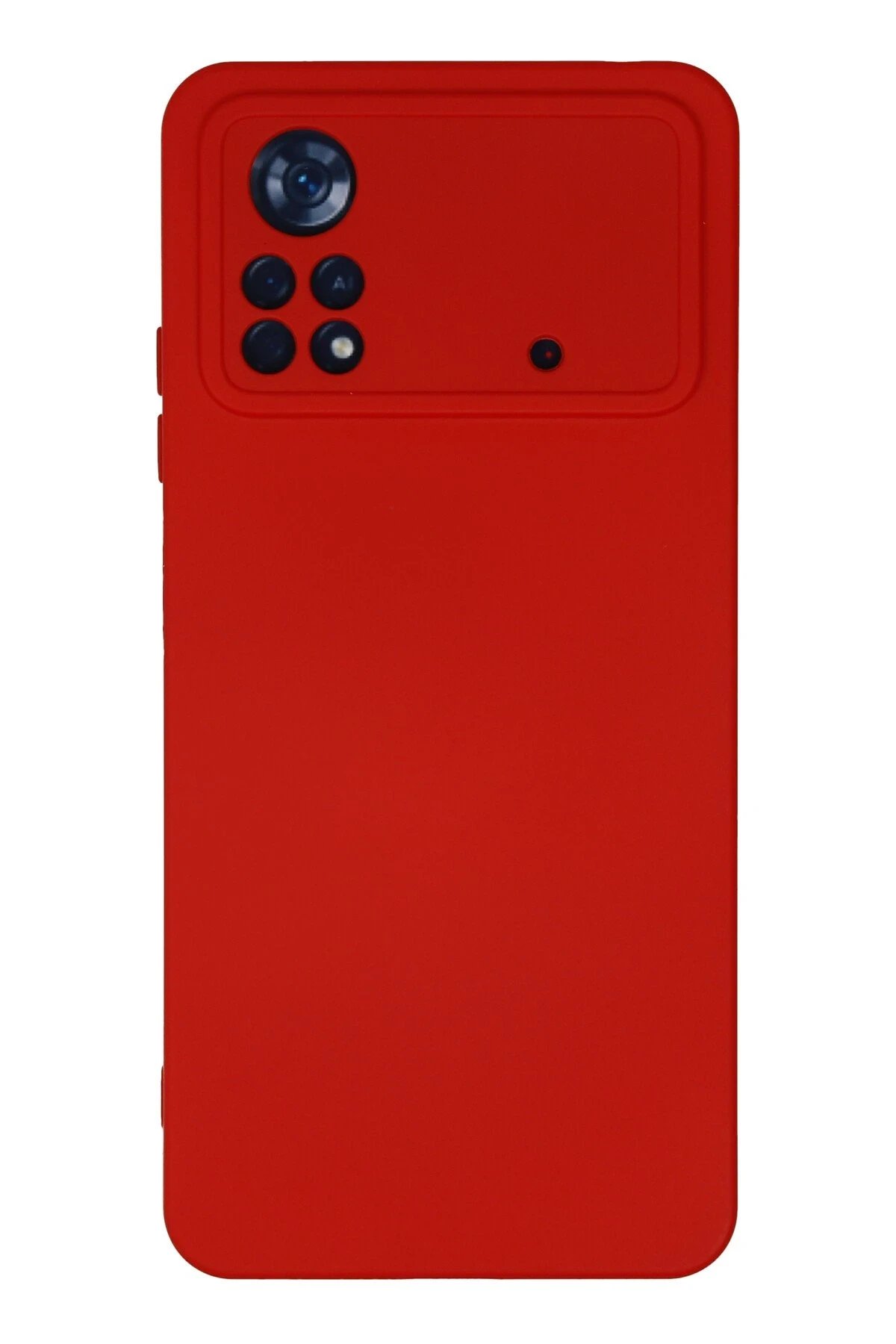 Xiaomi Poco X4 Pro 5G Kılıf Nano içi Kadife Silikon - Kırmızı-(5796)