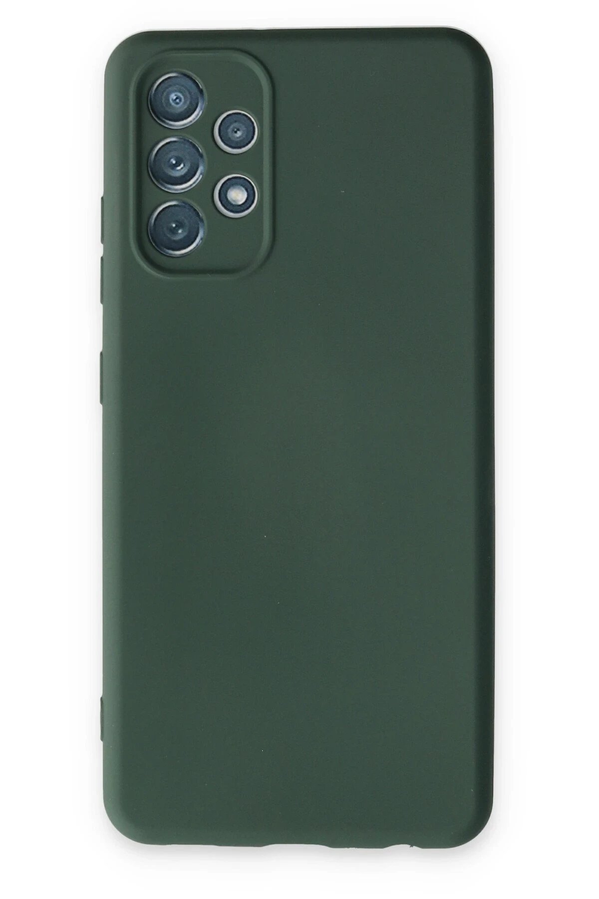 Samsung Galaxy A13 4G Kılıf Nano içi Kadife Silikon - Koyu Yeşil-(5796)