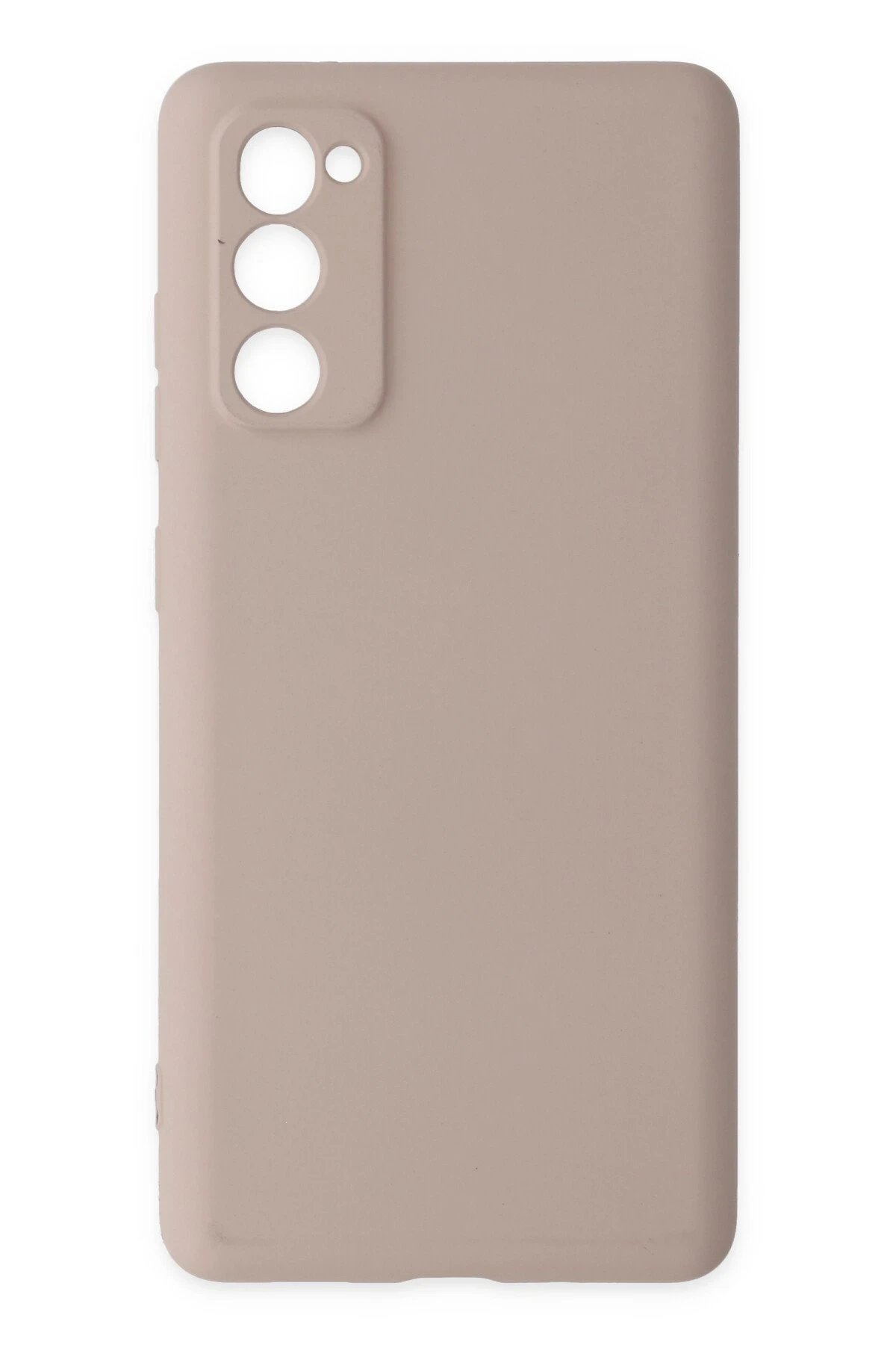 Samsung Galaxy S20 FE Kılıf Nano içi Kadife Silikon - Pudra-(5796)