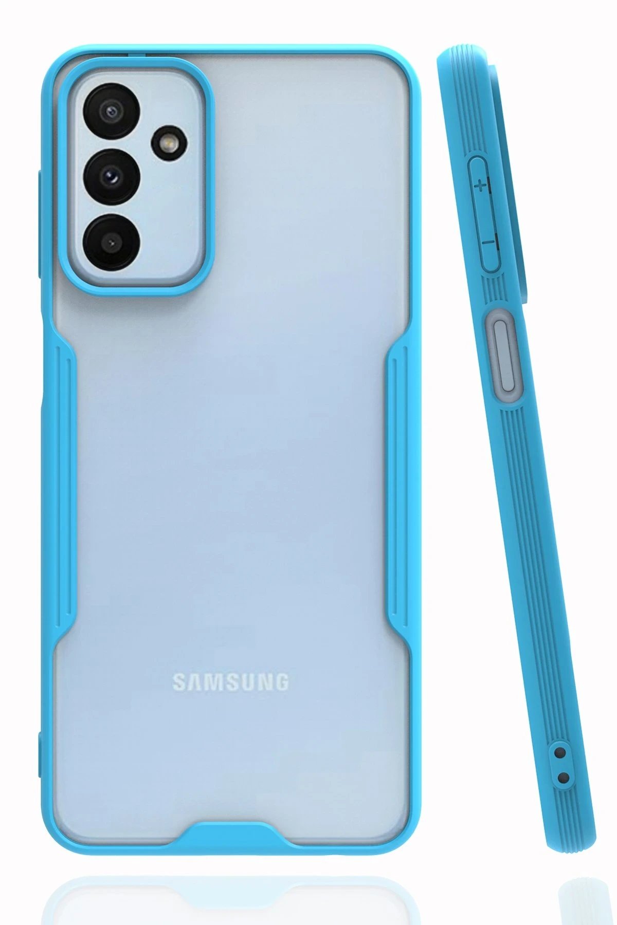 Samsung Galaxy M23 Kılıf Platin Silikon - Mavi-(5796)