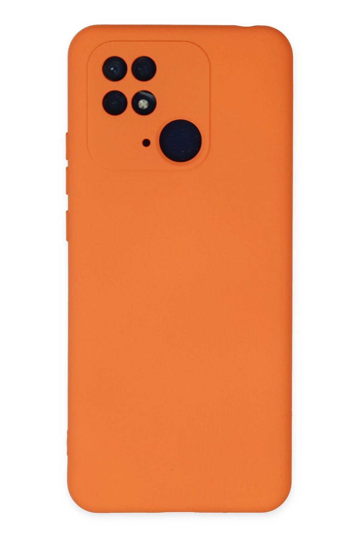 Xiaomi Redmi 10C Kılıf Nano içi Kadife Silikon - Turuncu-(5796)