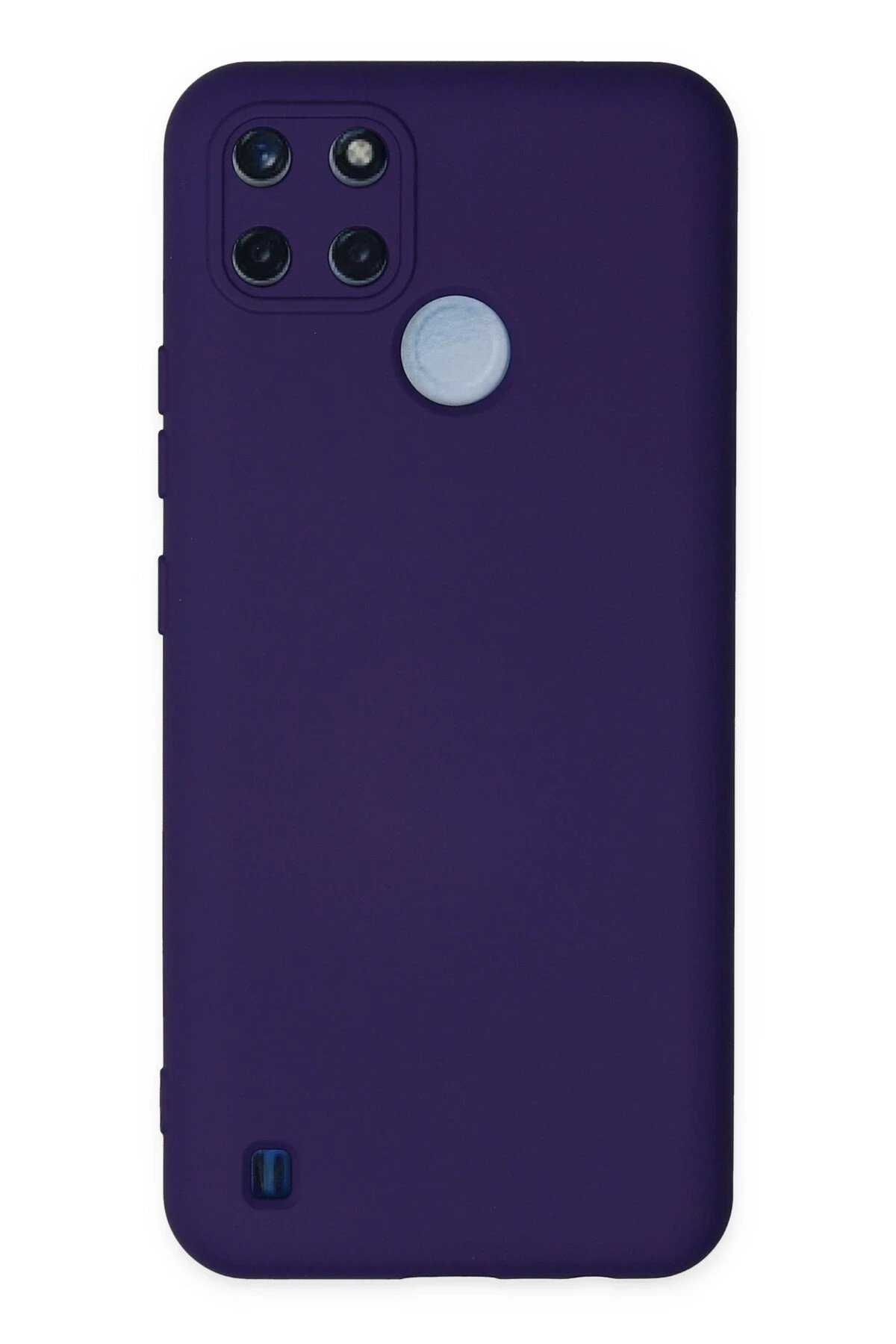 Realme C25Y Kılıf Nano içi Kadife Silikon - Mor-(5796)