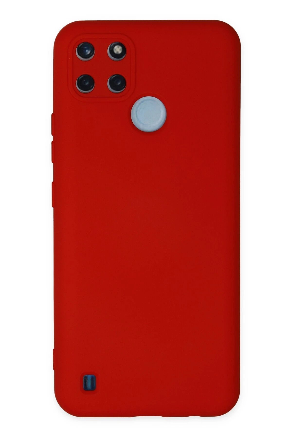 Realme C25Y Kılıf Nano içi Kadife Silikon - Kırmızı-(5796)