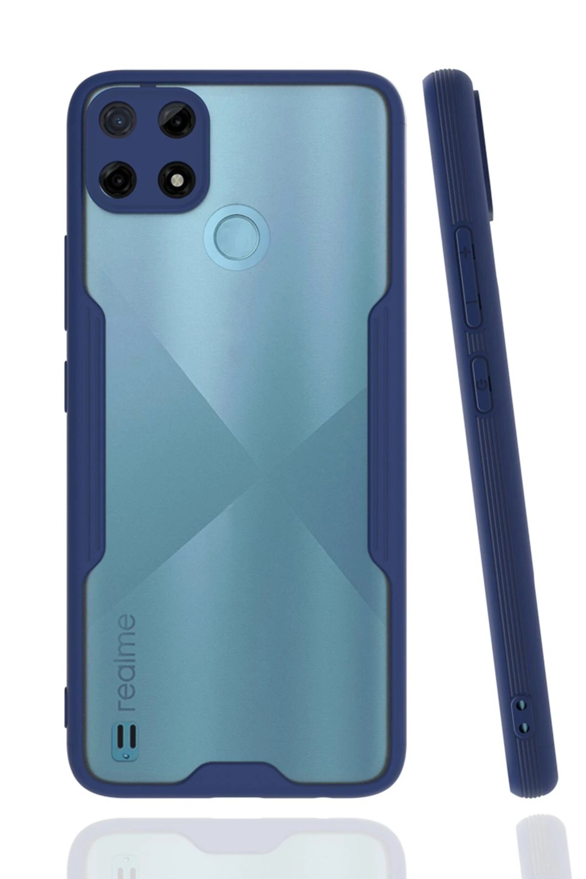 Realme C25Y Kılıf Platin Silikon - Lacivert-(5796)