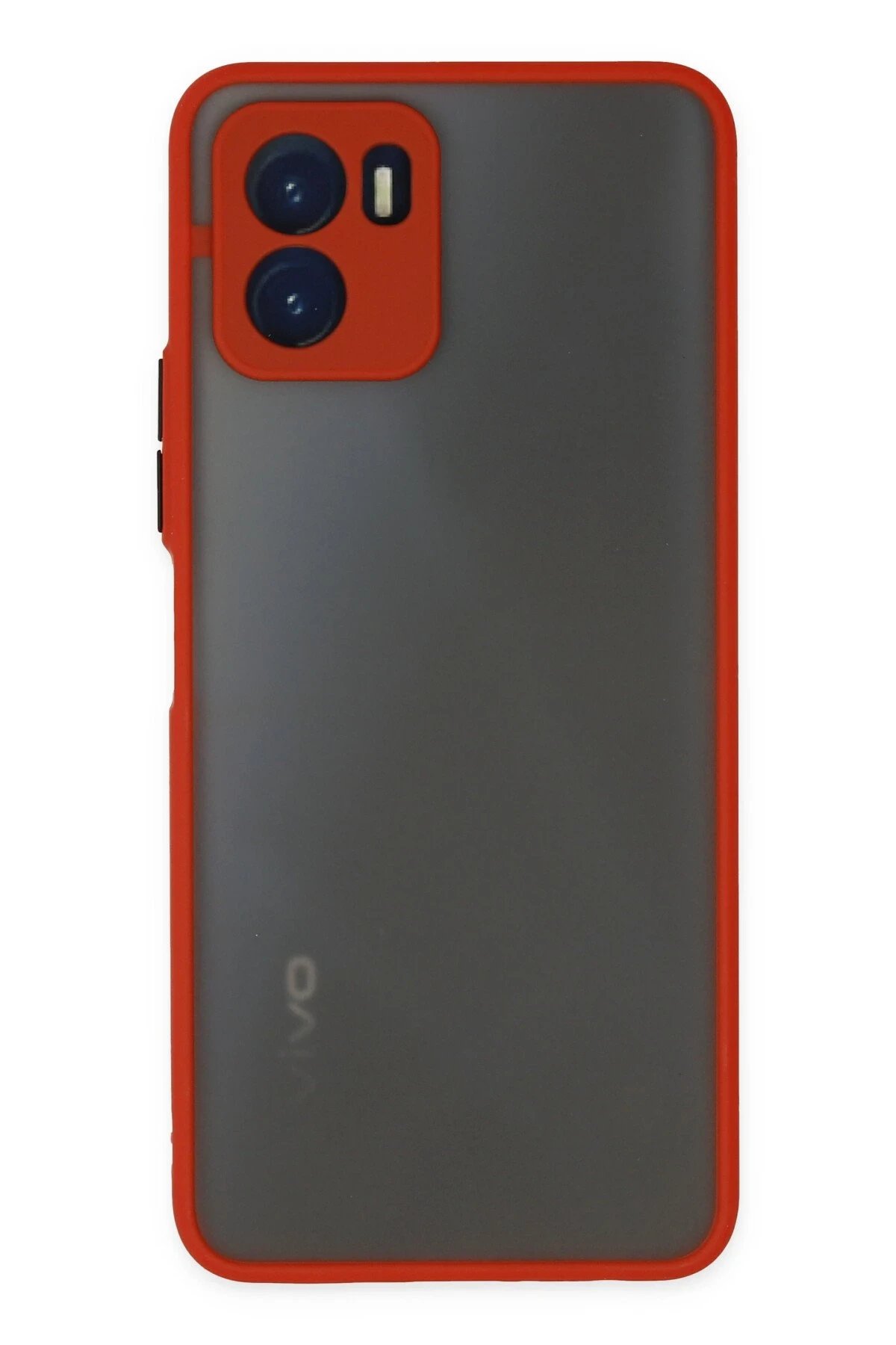 Vivo Y15S Kılıf Montreal Silikon Kapak - Kırmızı-(5796)