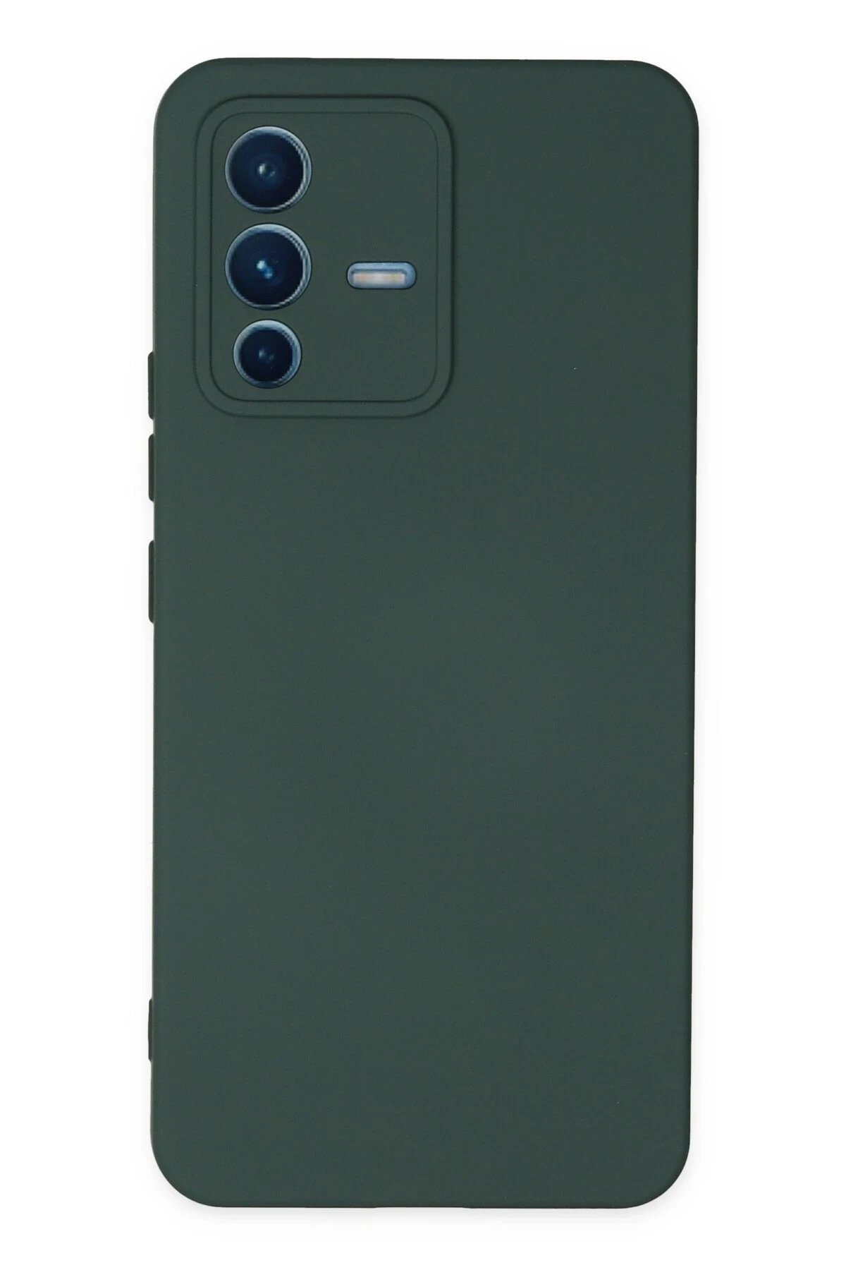 Vivo V23 5G Kılıf Nano içi Kadife Silikon - Koyu Yeşil-(5796)