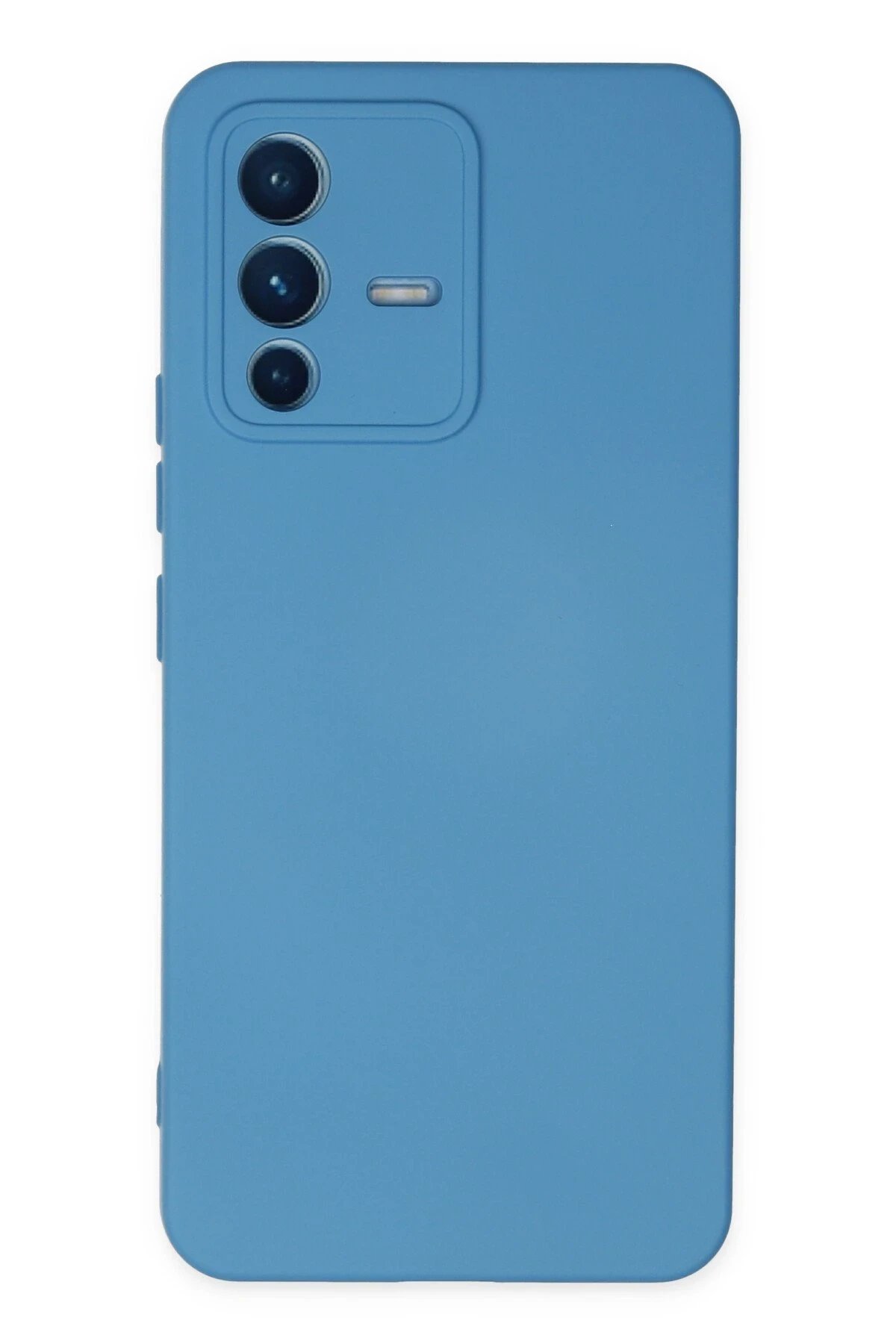 Vivo V23 5G Kılıf Nano içi Kadife Silikon - Mavi-(5796)