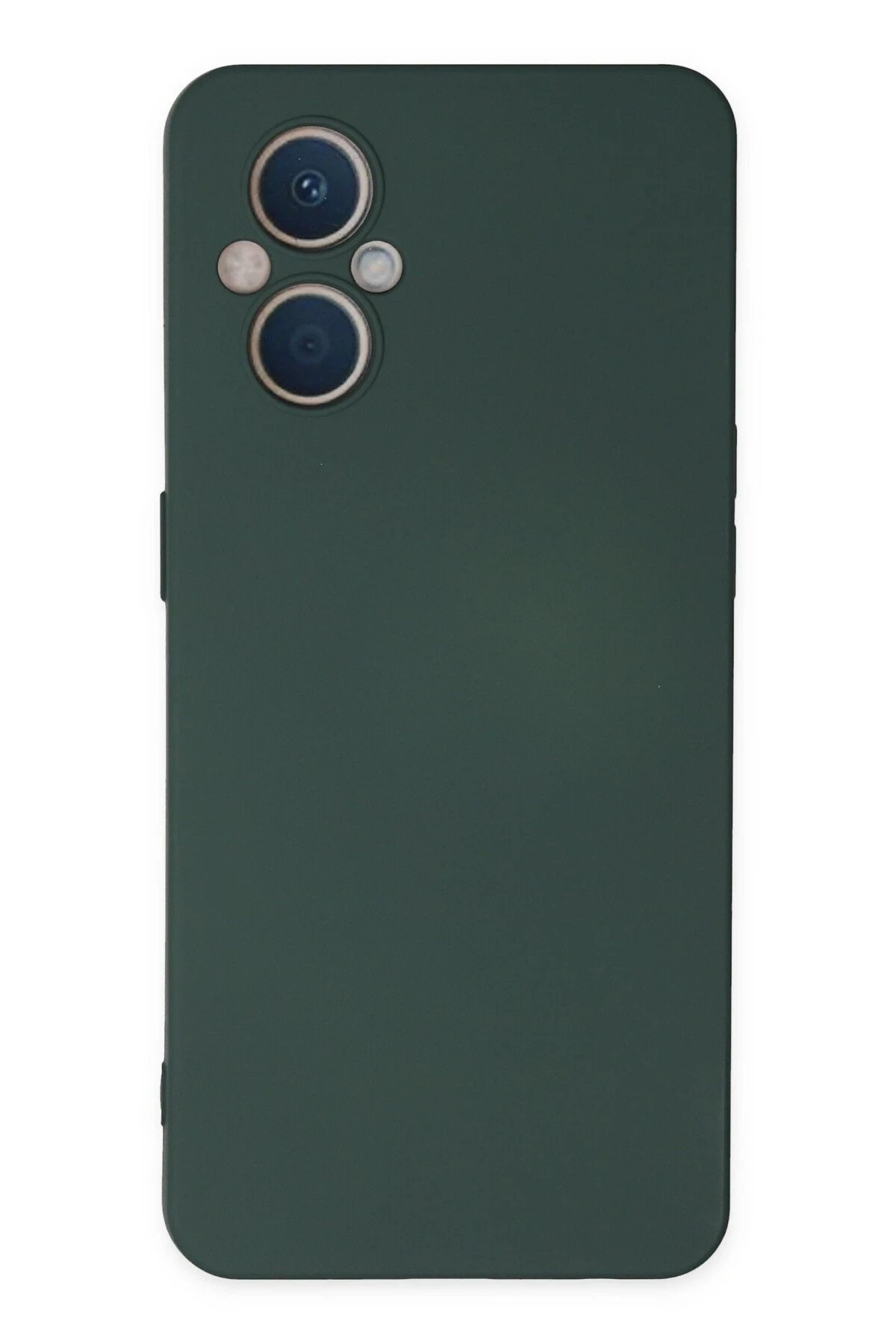 Oppo Reno 7 Lite Kılıf Nano içi Kadife Silikon - Koyu Yeşil-(5796)