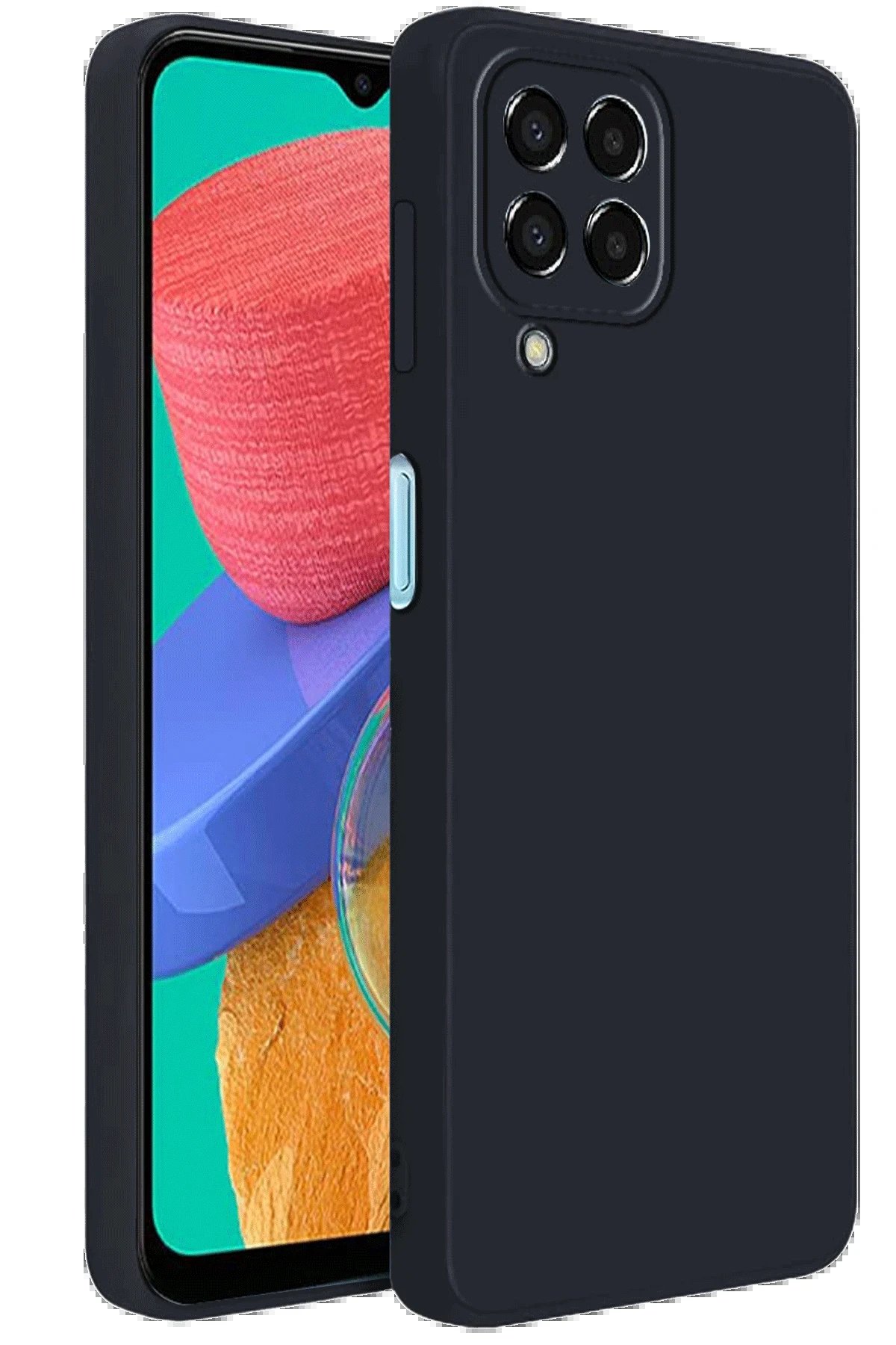 Samsung Galaxy M33 Kılıf First Silikon - Siyah-(5796)