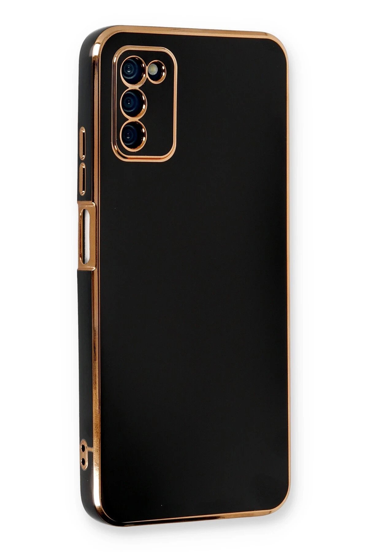 Samsung Galaxy A03S Kılıf Volet Silikon - Siyah-(5796)