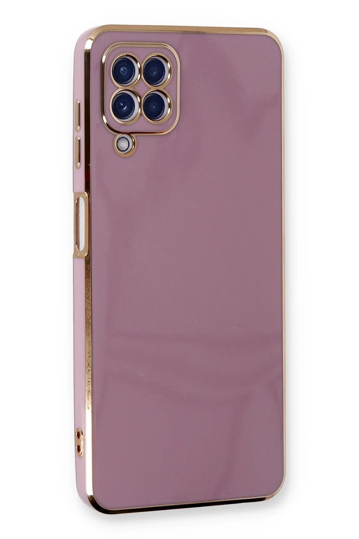 Samsung Galaxy A22 Kılıf Volet Silikon - Mor-(5796)