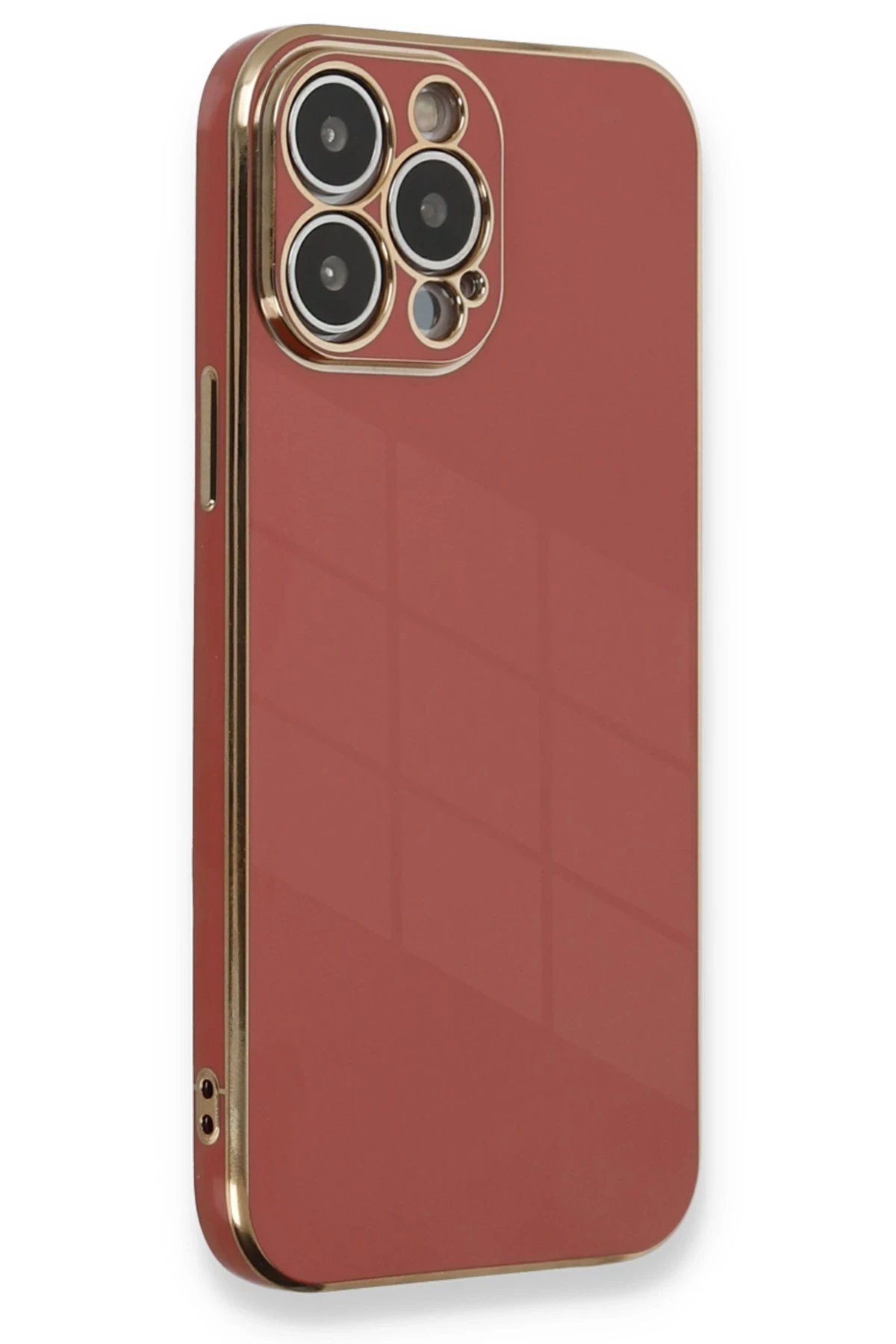 iPhone 13 Pro Max Kılıf Volet Silikon - Kırmızı-(5796)