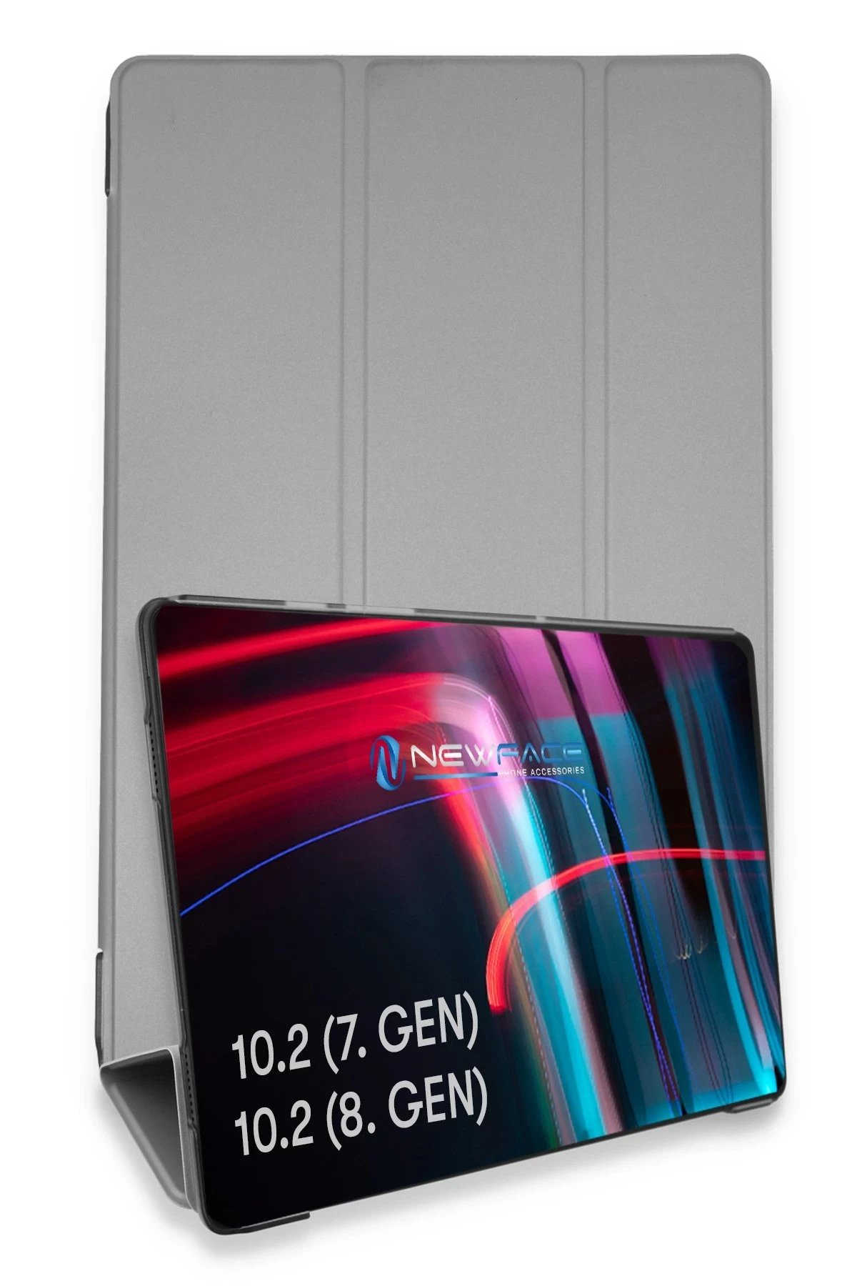 iPad 10.2 (7.nesil) Kılıf Tablet Smart Kılıf - Gri-(5796)
