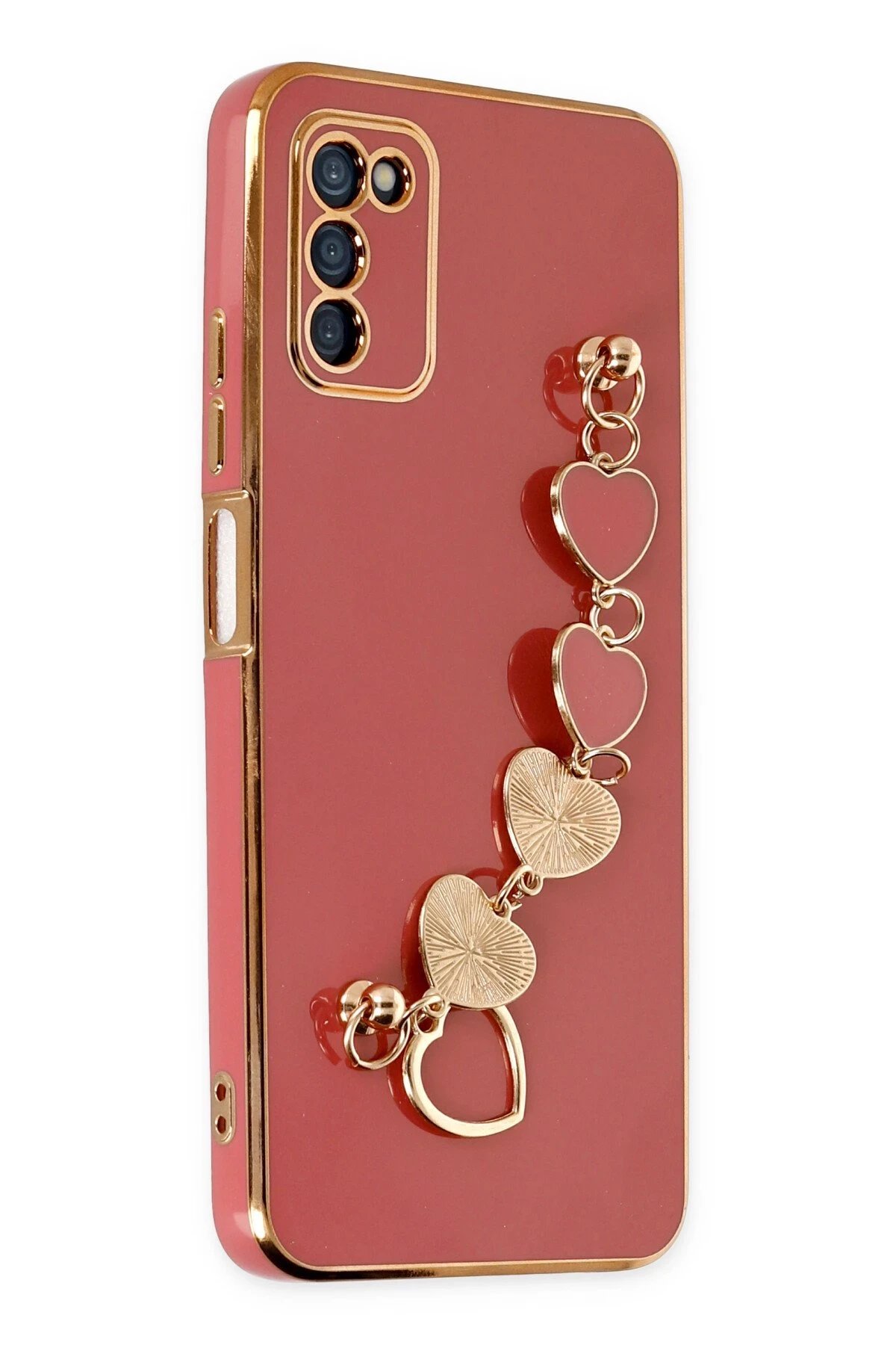 Samsung Galaxy A03S Kılıf Esila Silikon - Kırmızı-(5796)