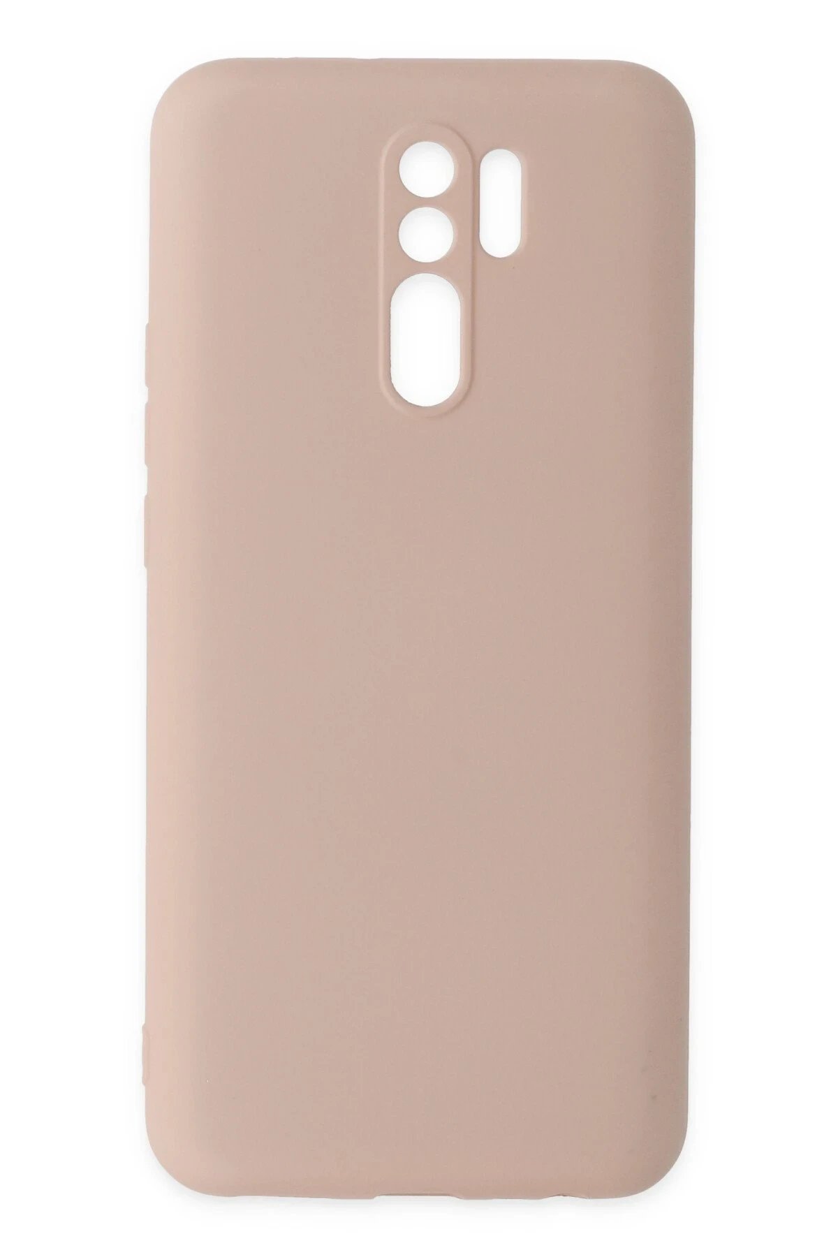 Xiaomi Redmi 9 Kılıf Nano içi Kadife Silikon - Pudra-(5796)