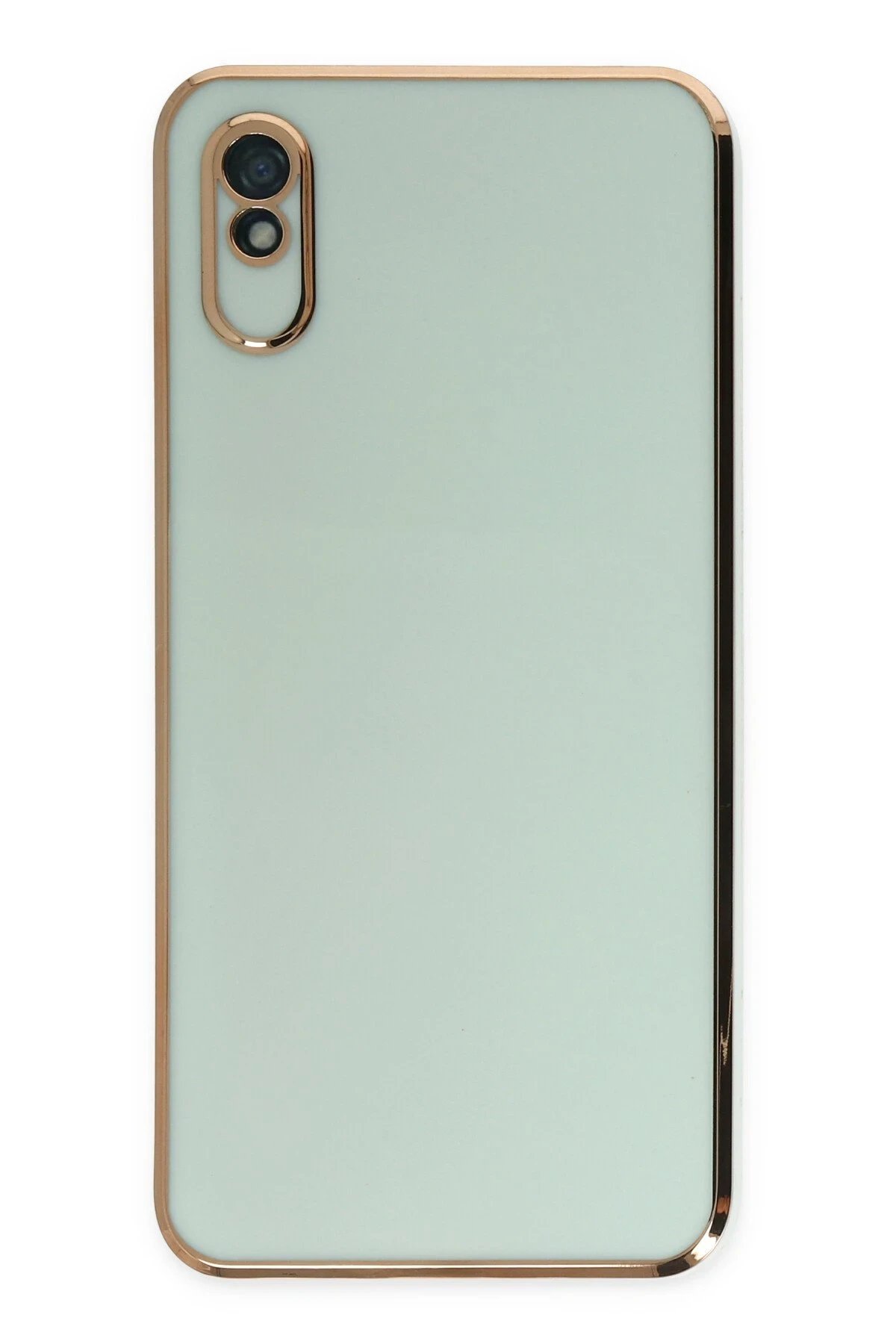 Xiaomi Redmi 9A Kılıf Volet Silikon - Açık Yeşil-(5796)