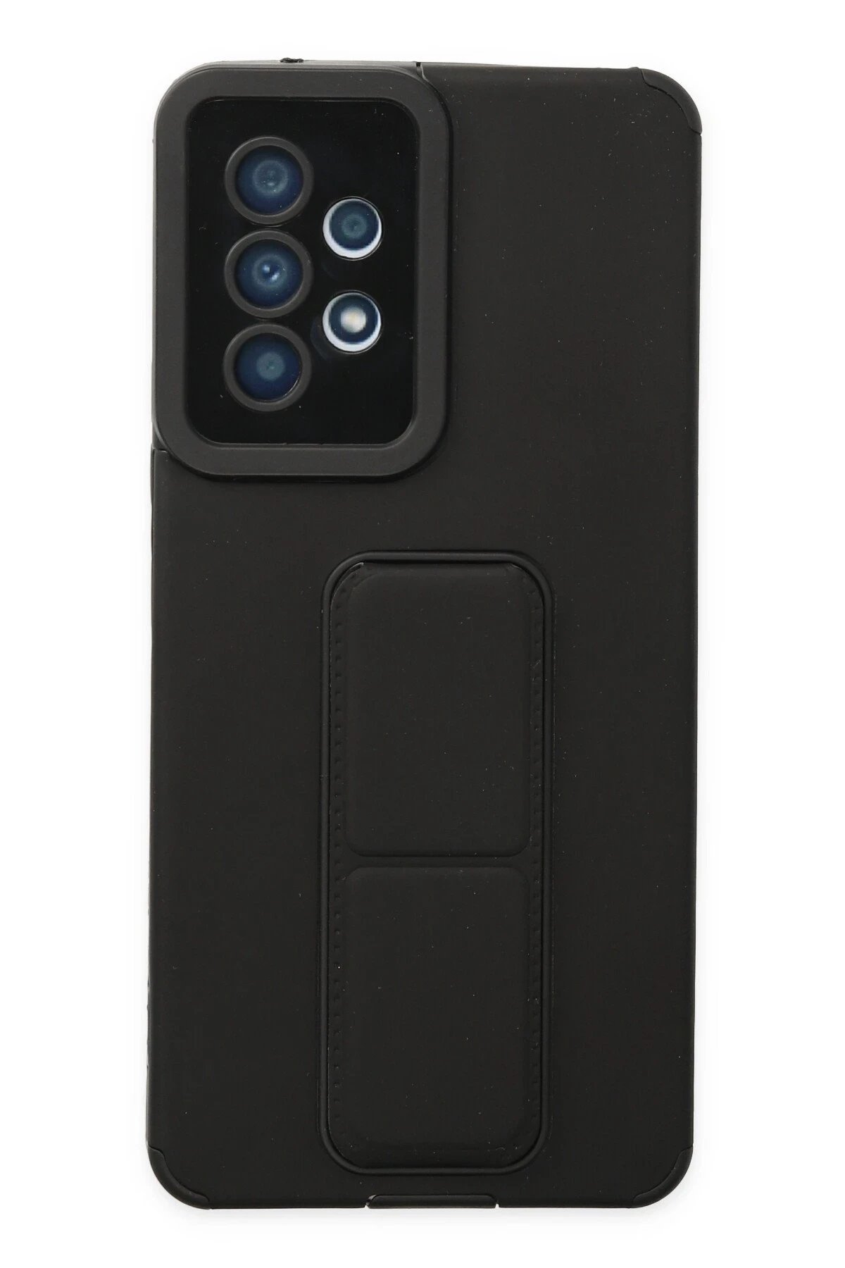 Samsung Galaxy A53 5G Kılıf Mega Standlı Silikon - Siyah-(5796)