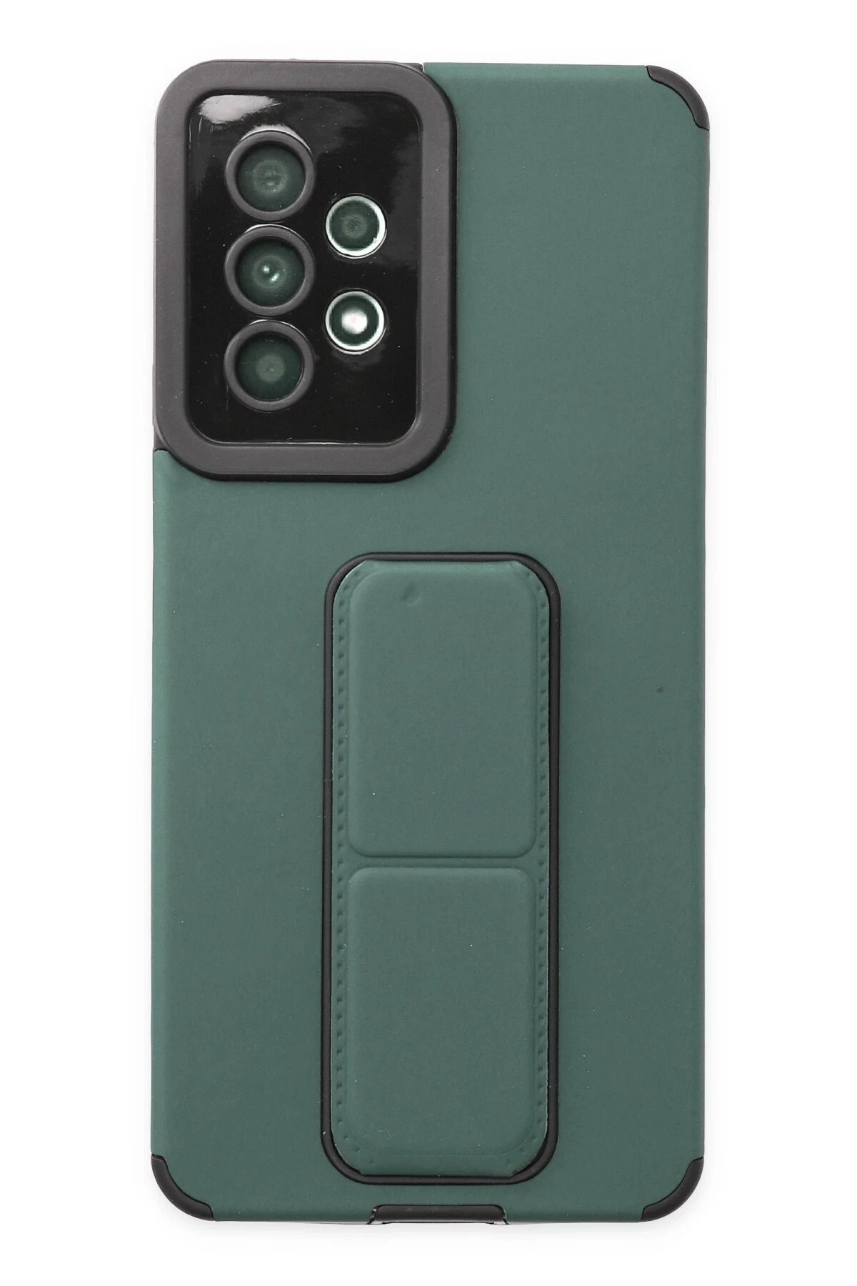 Samsung Galaxy A53 5G Kılıf Mega Standlı Silikon - Yeşil-(5796)