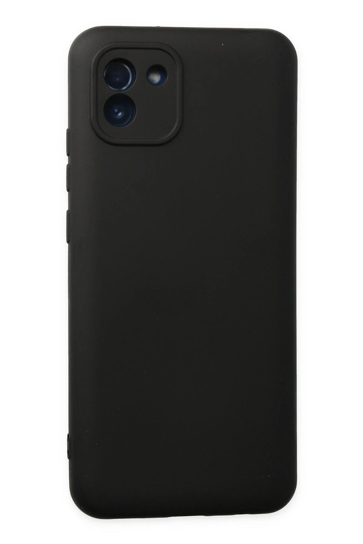 Samsung Galaxy A03 Kılıf Nano içi Kadife Silikon - Siyah-(5796)