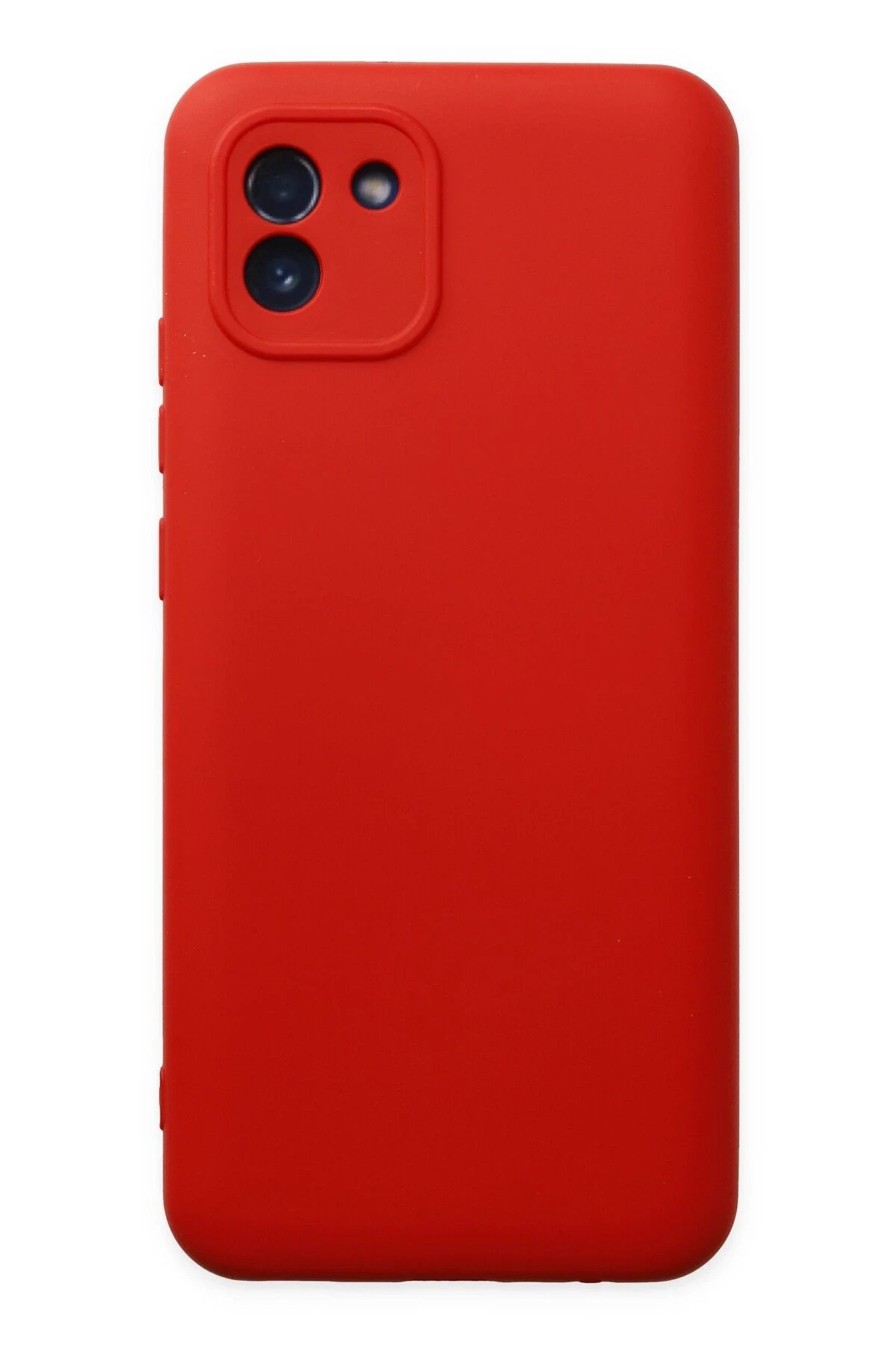 Samsung Galaxy A03 Kılıf Nano içi Kadife Silikon - Kırmızı-(5796)