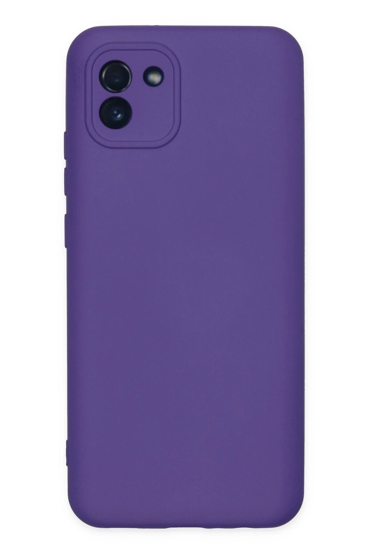 Samsung Galaxy A03 Kılıf Nano içi Kadife Silikon - Mor-(5796)