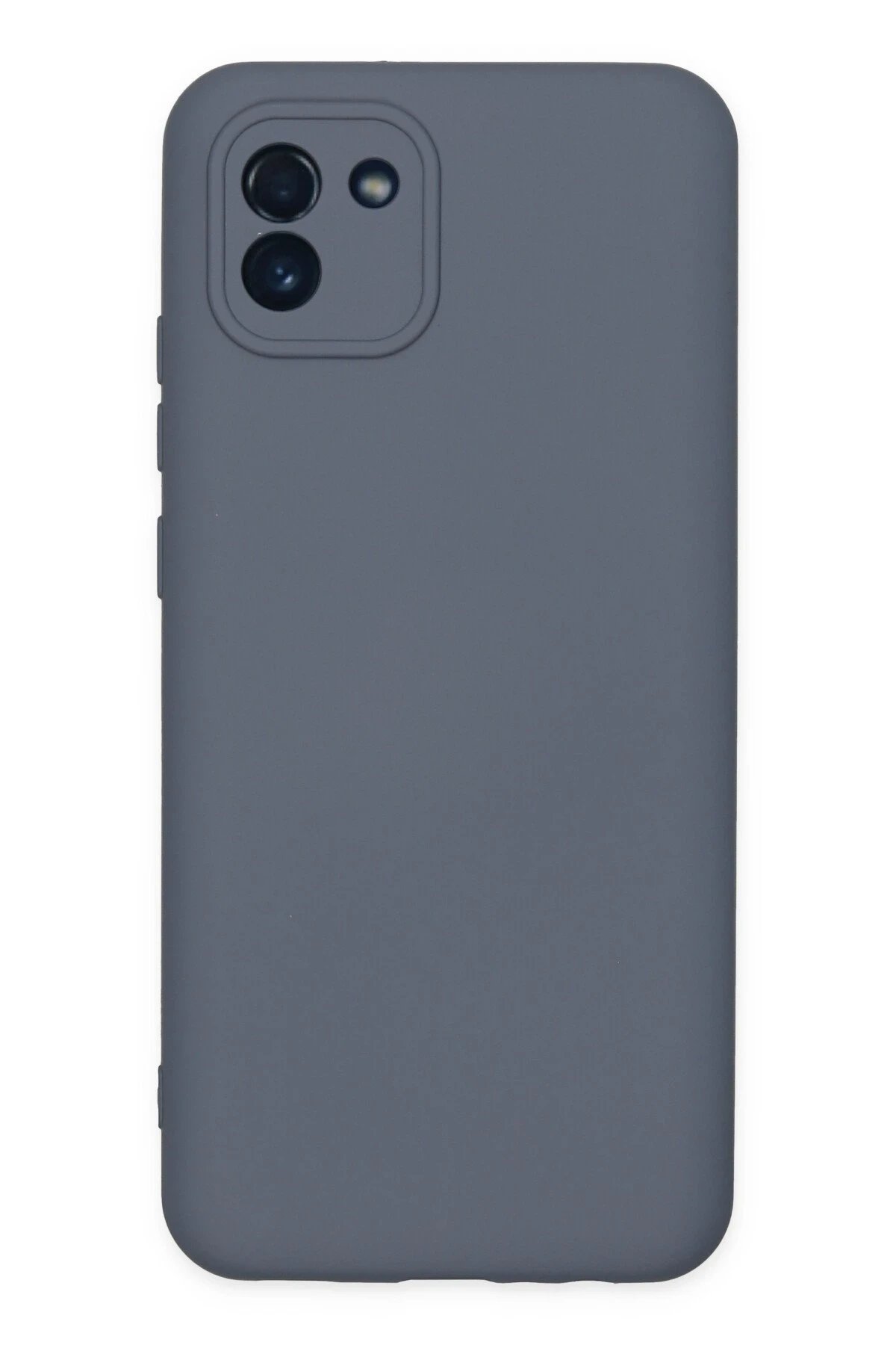 Samsung Galaxy A03 Kılıf Nano içi Kadife Silikon - Gri-(5796)