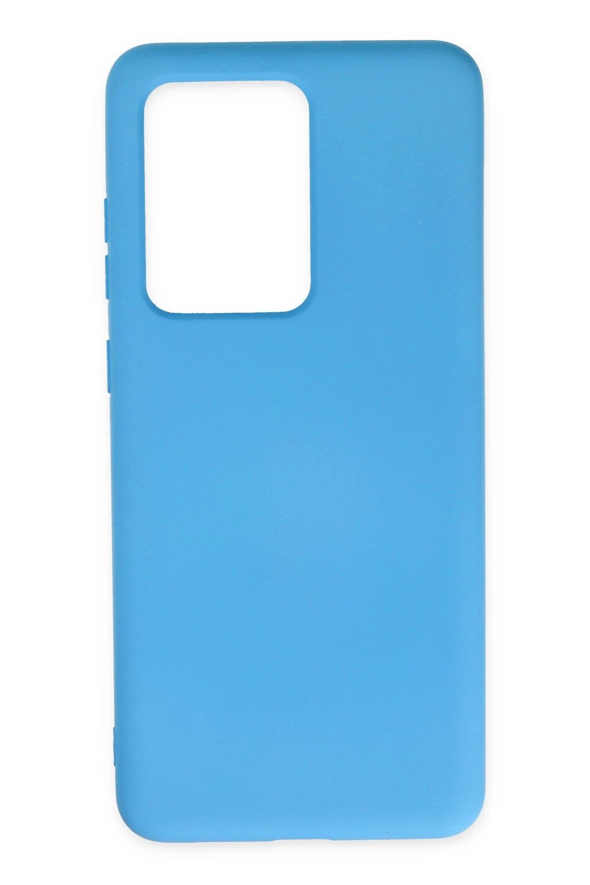 Samsung Galaxy S20 Ultra Kılıf Nano içi Kadife Silikon - Mavi-(5796)