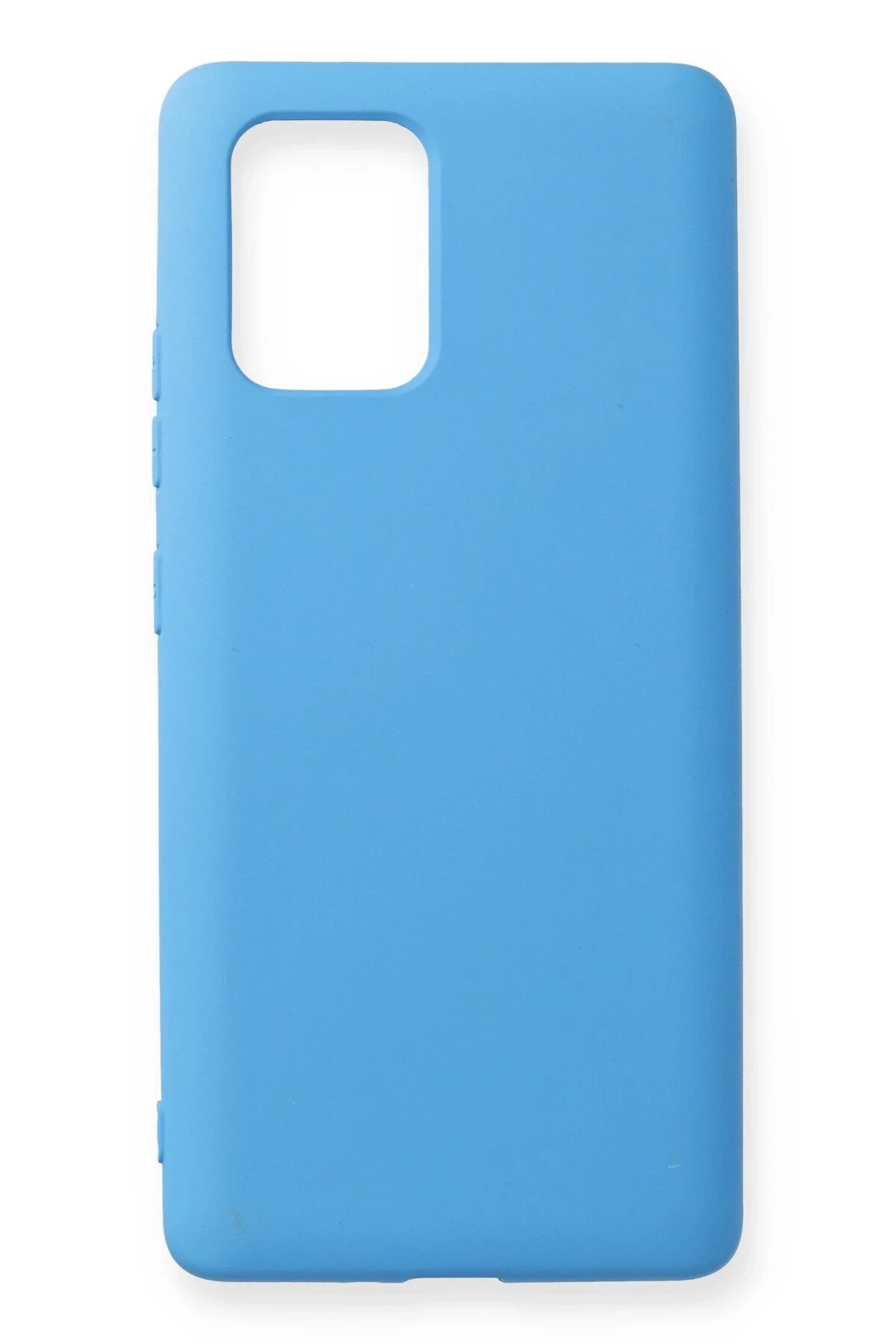 Samsung Galaxy A91 / S10 Lite Kılıf Nano içi Kadife Silikon - Mavi-(5796)